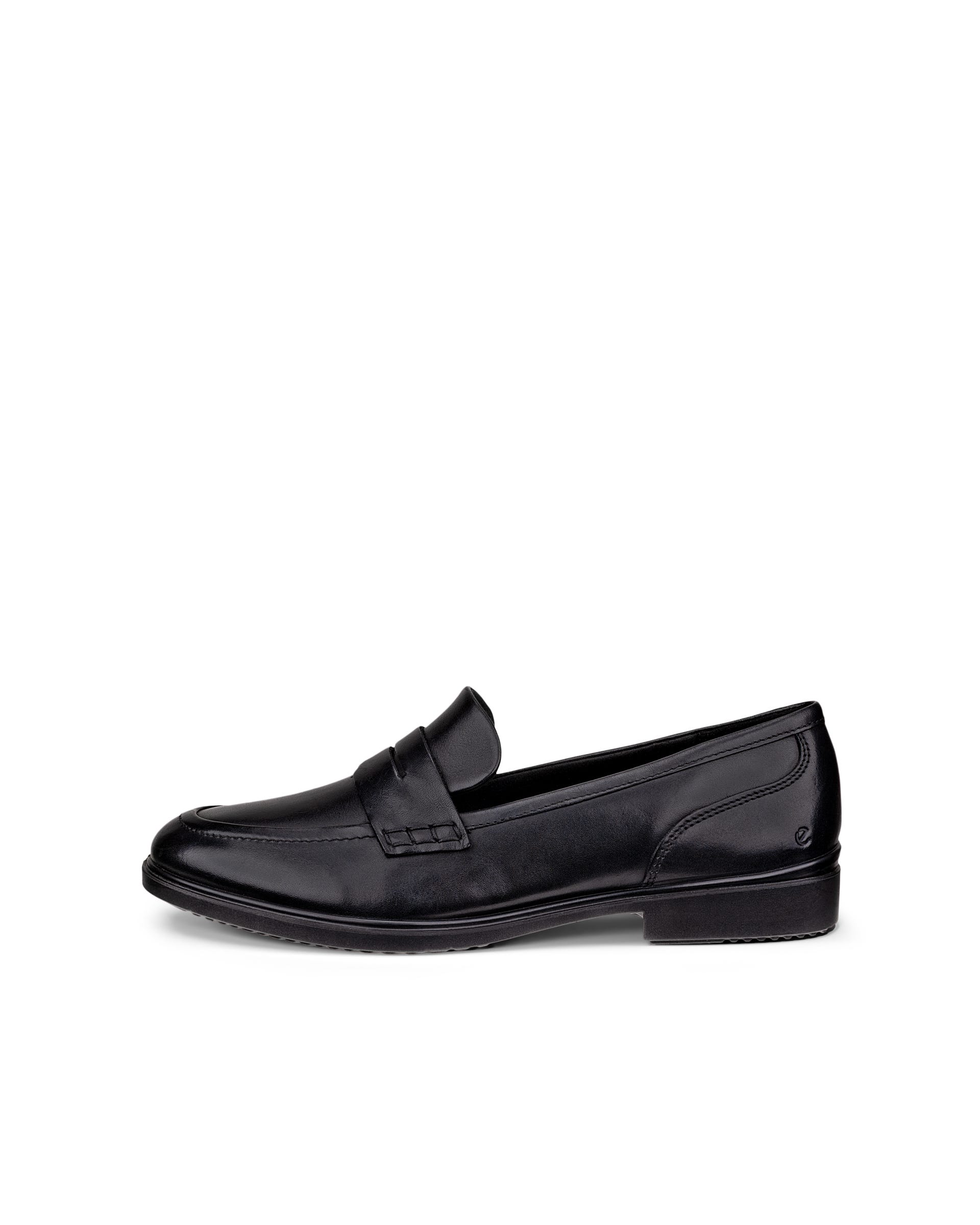 Women's ECCO® Dress Classic 15 Leather Loafer - Black - Outside