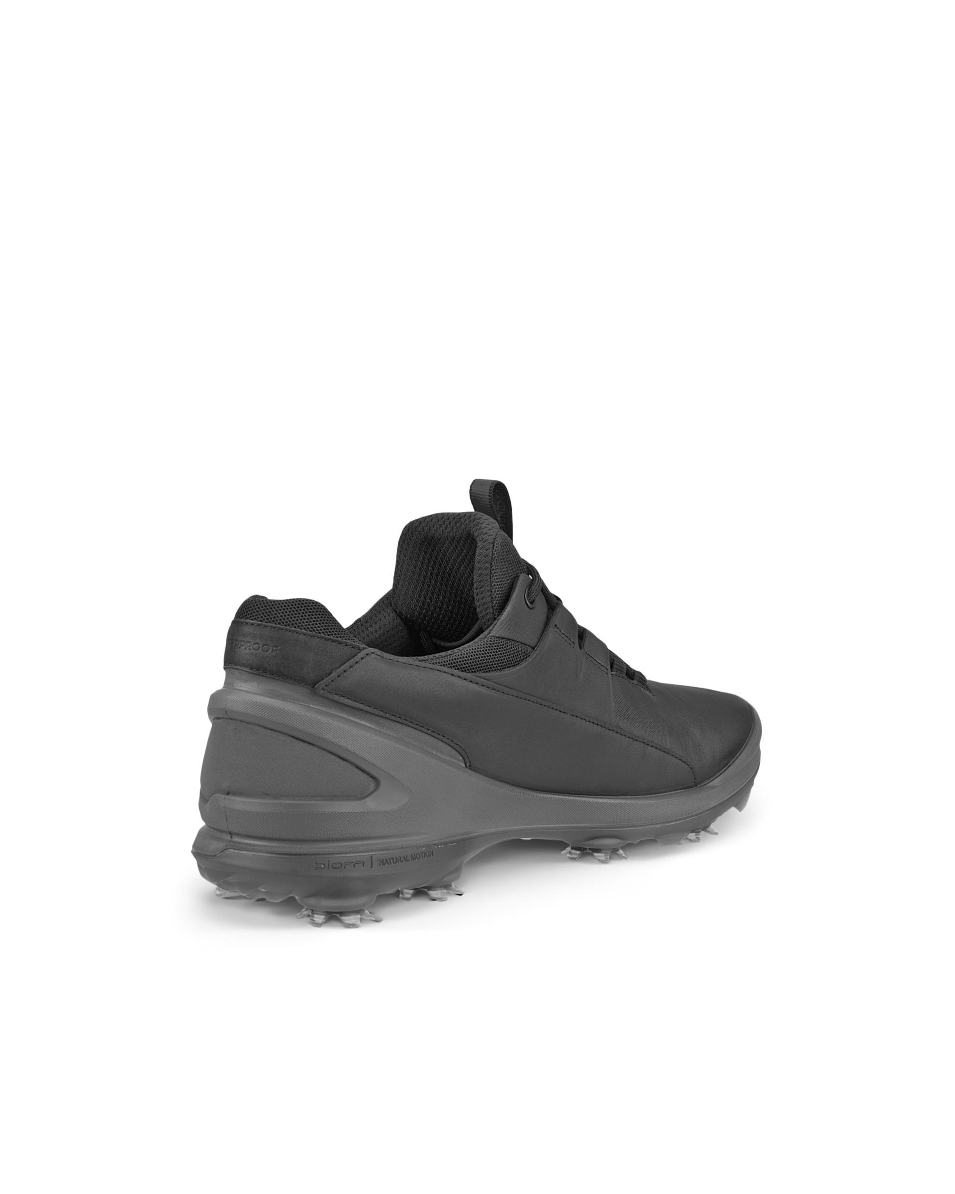 Miesten ECCO® Golf Biom Tour vedenkestävä nahkainen golfkengät - Musta - Back