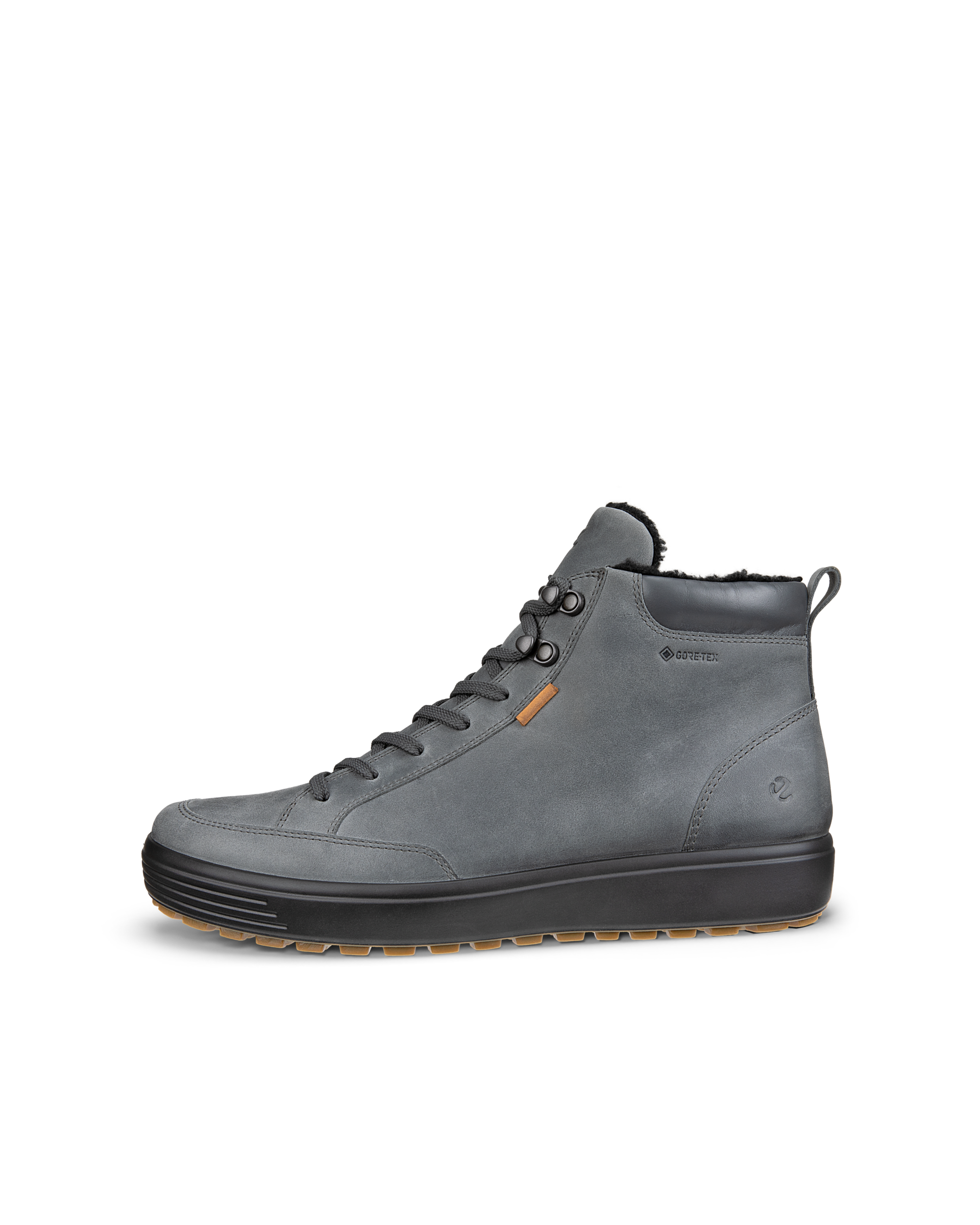 Men's ECCO® Soft 7 Tred Leather Gore-Tex Mid-Cut Boot | Black