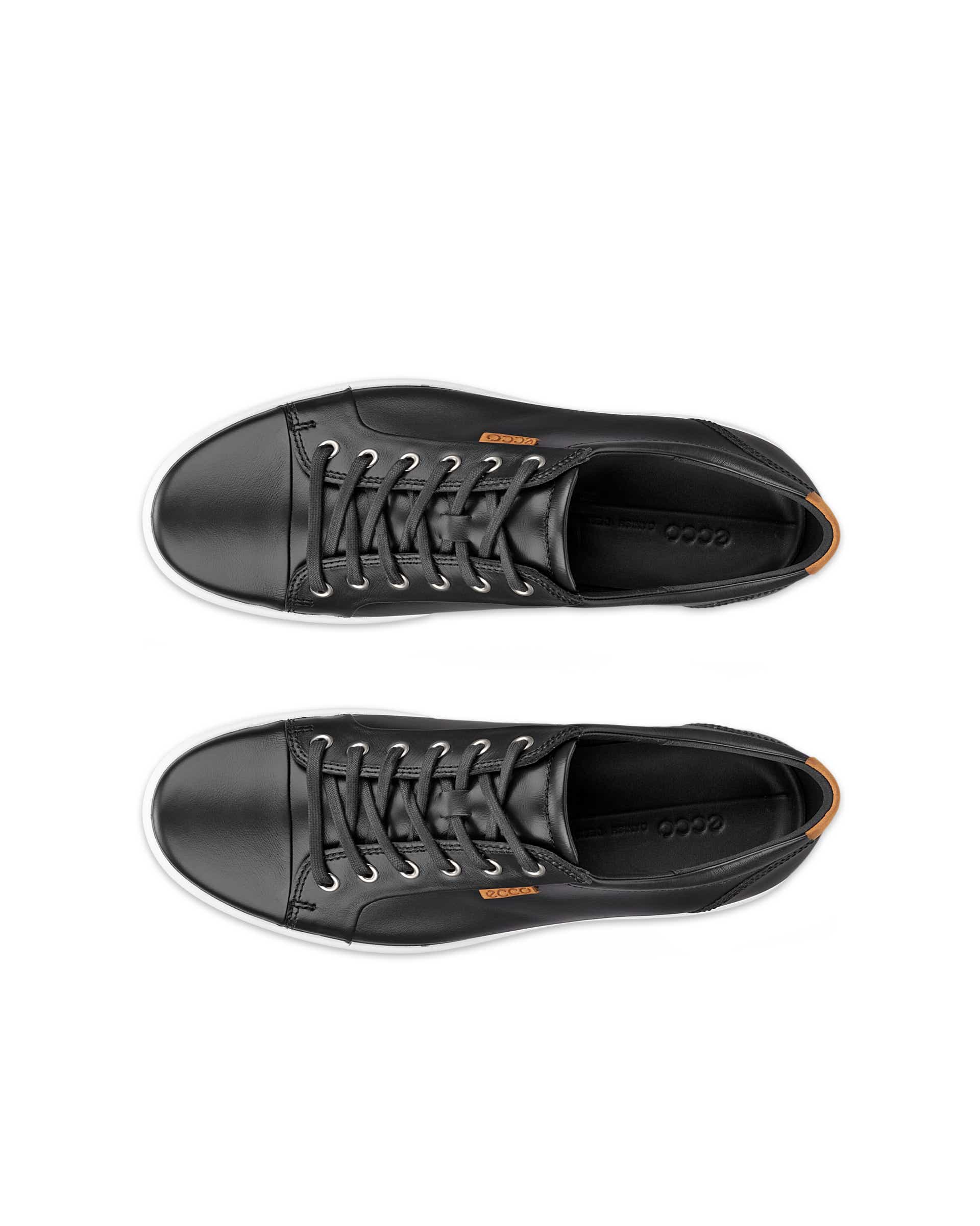 ECCO® Soft 7 Skinnsneaker herr - Svart - Top left pair