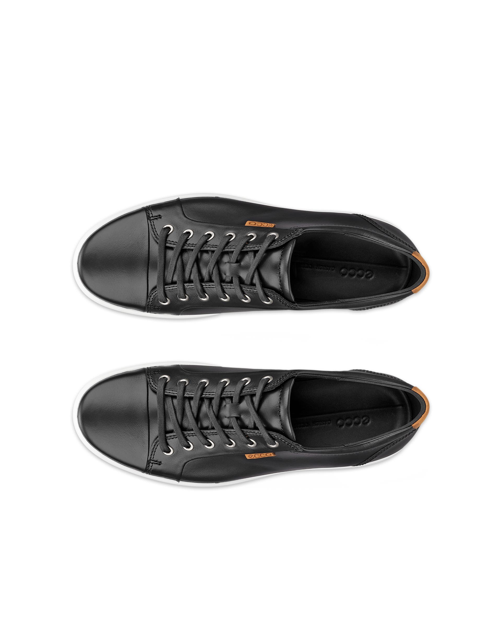 ECCO® Soft 7 Skinnsneaker herr - Svart - Top left pair