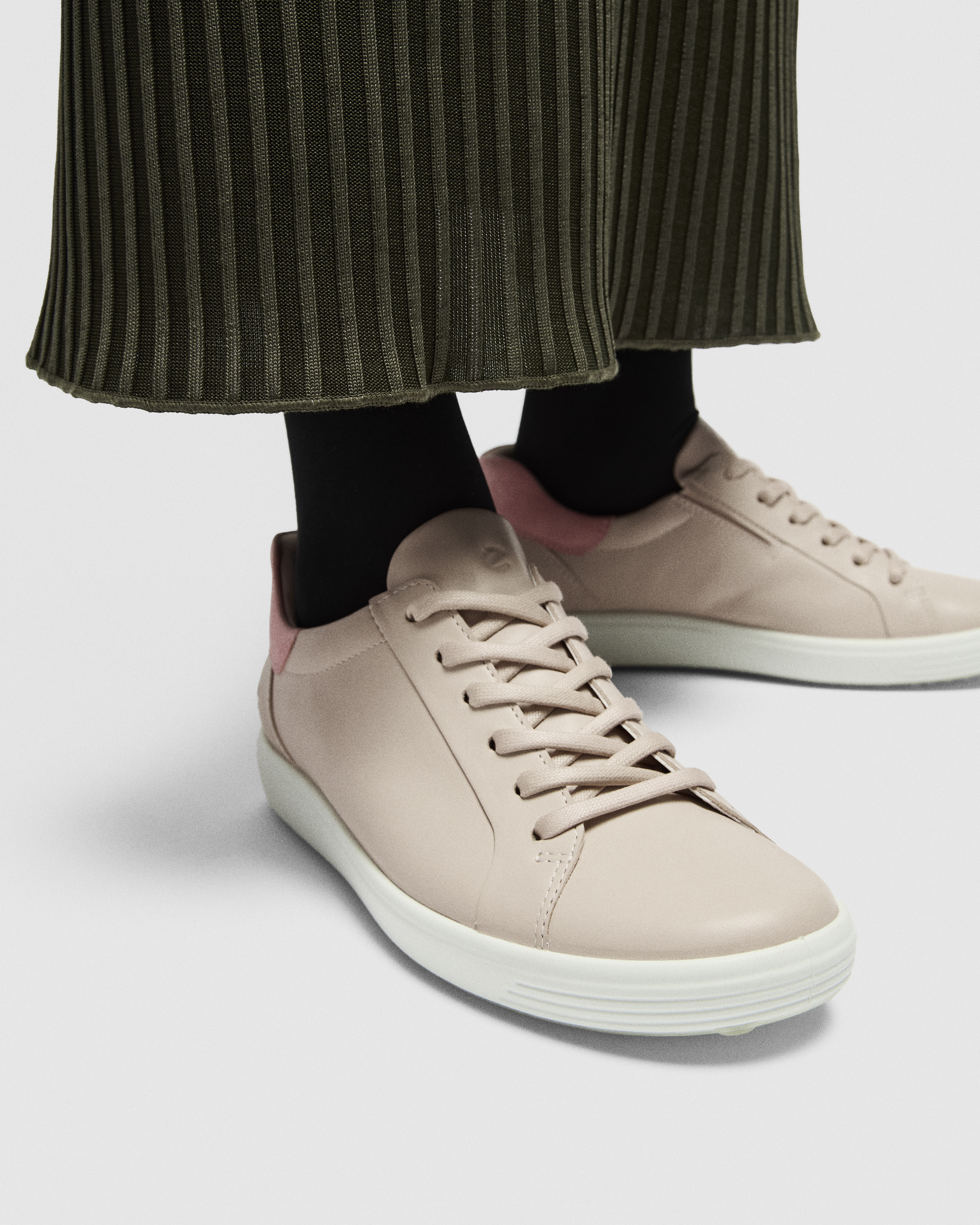 ECCO SOFT 7 Women ウィメンズ レザースニーカー | ピンク