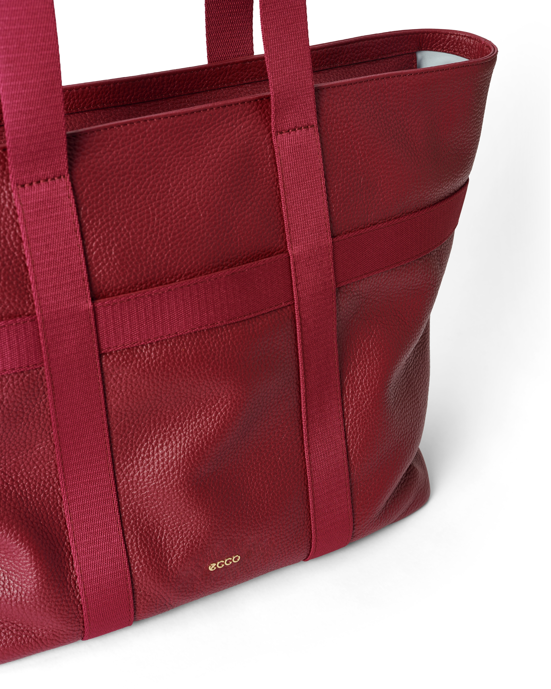 ECCO Tote Globetrotter レザートートバッグ | レッド