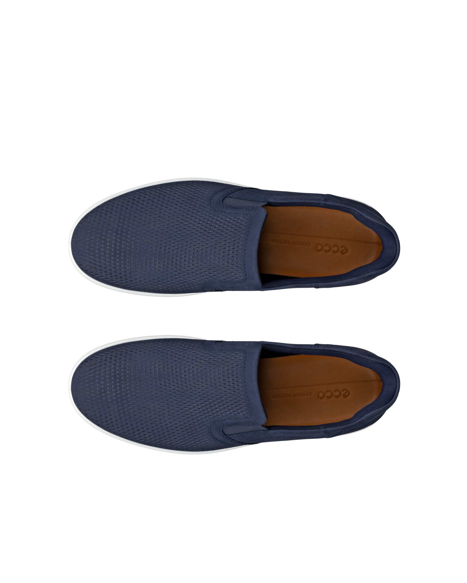 ECCO® Soft 7 Herren Sneaker aus Nubukleder - Blau - Top left pair