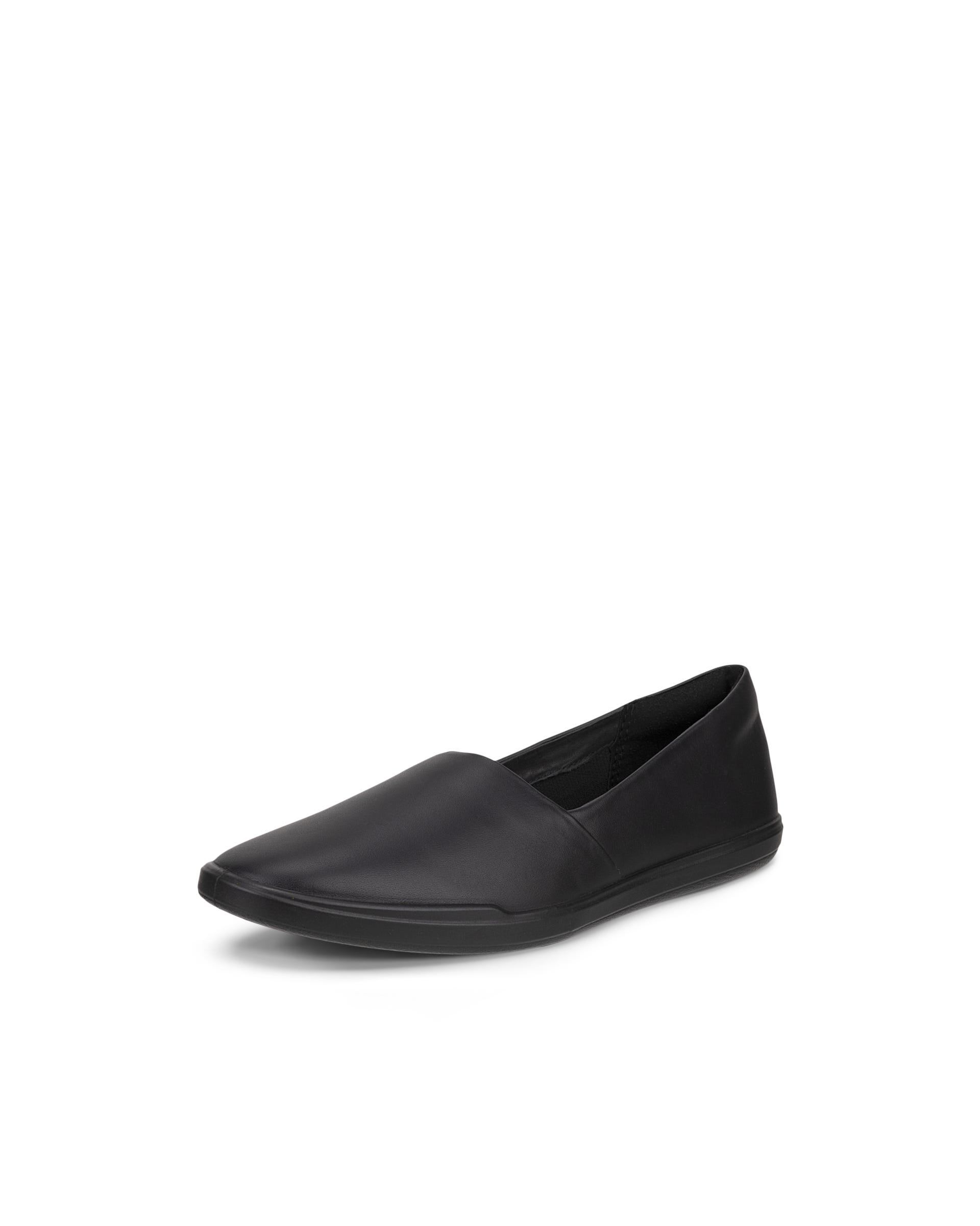Women's ECCO® Simpil Leather Slip-On - Black - Main