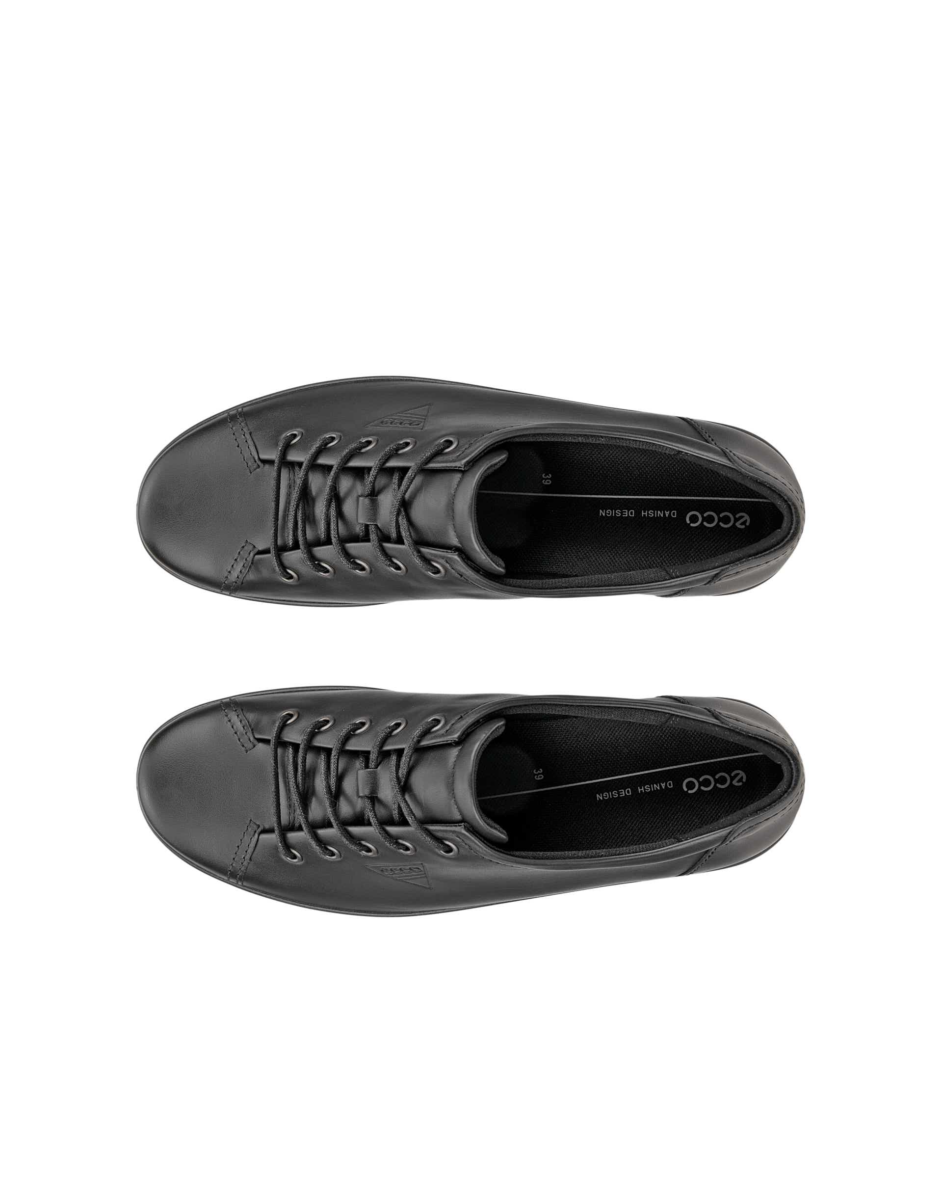 ECCO® Soft 2.0 Damen Ledersneaker - Schwarz - Top left pair