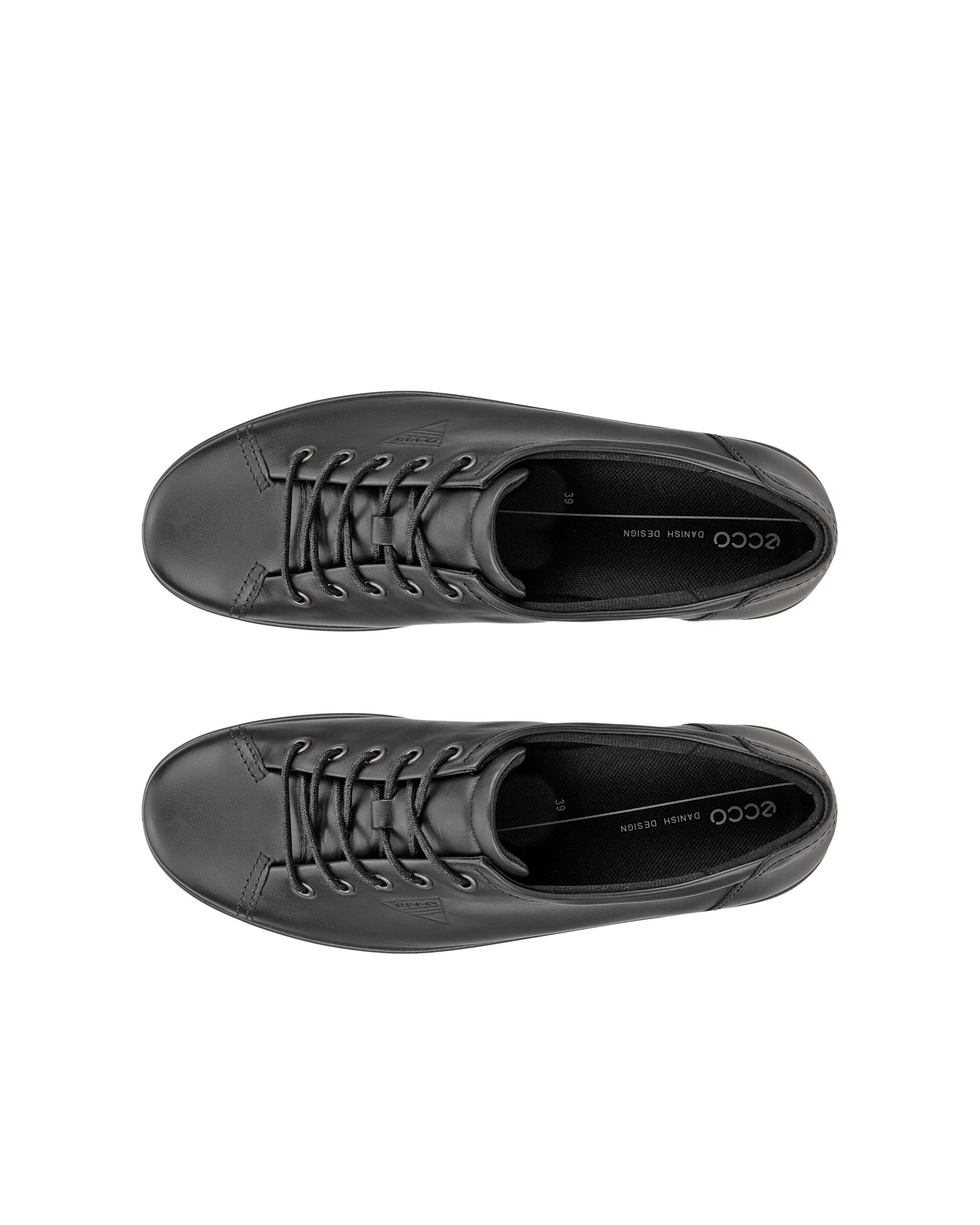ECCO® Soft 2.0 Damen Ledersneaker - Schwarz - Top left pair