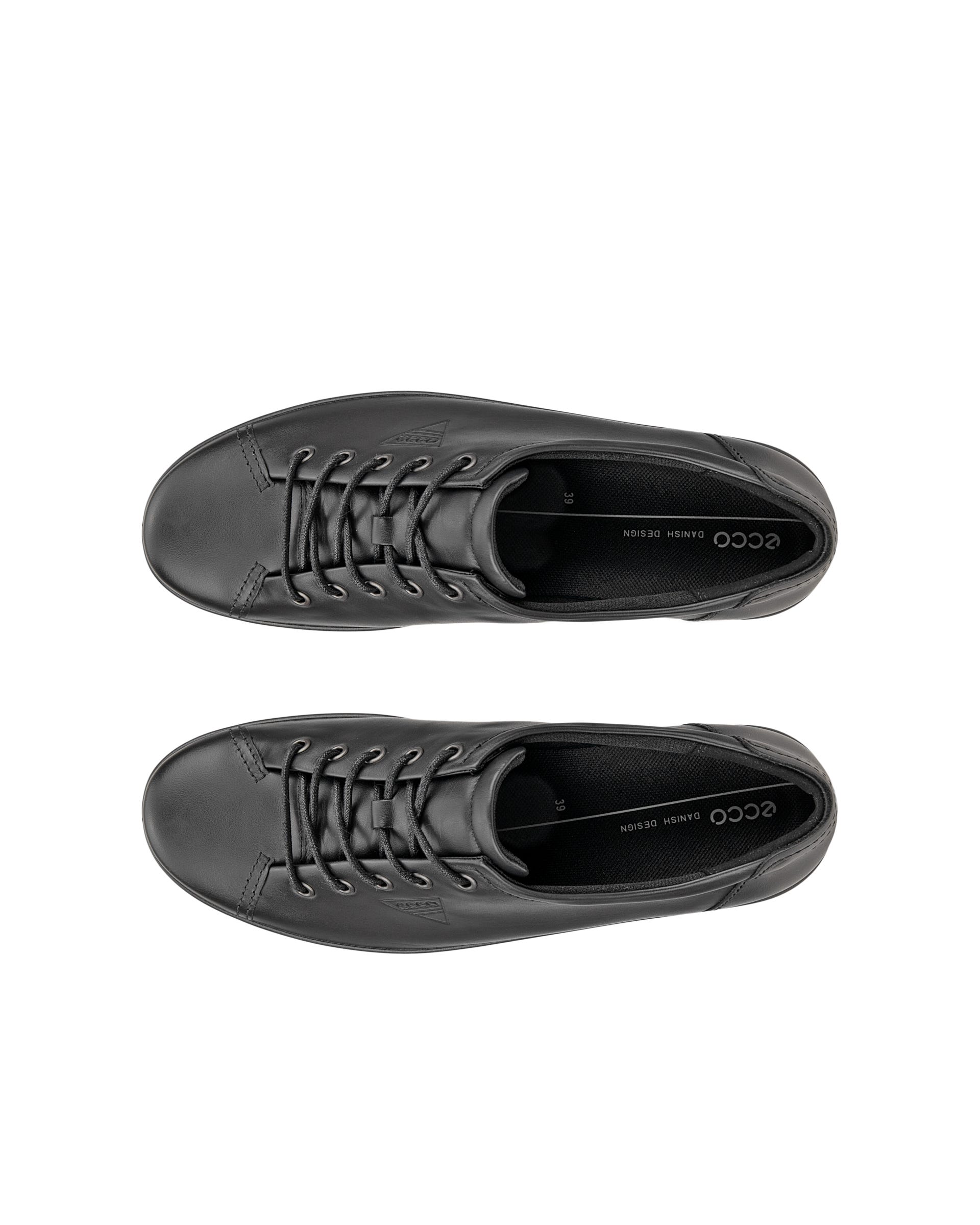 ECCO® Soft 2.0 Damen Ledersneaker - Schwarz - Top left pair