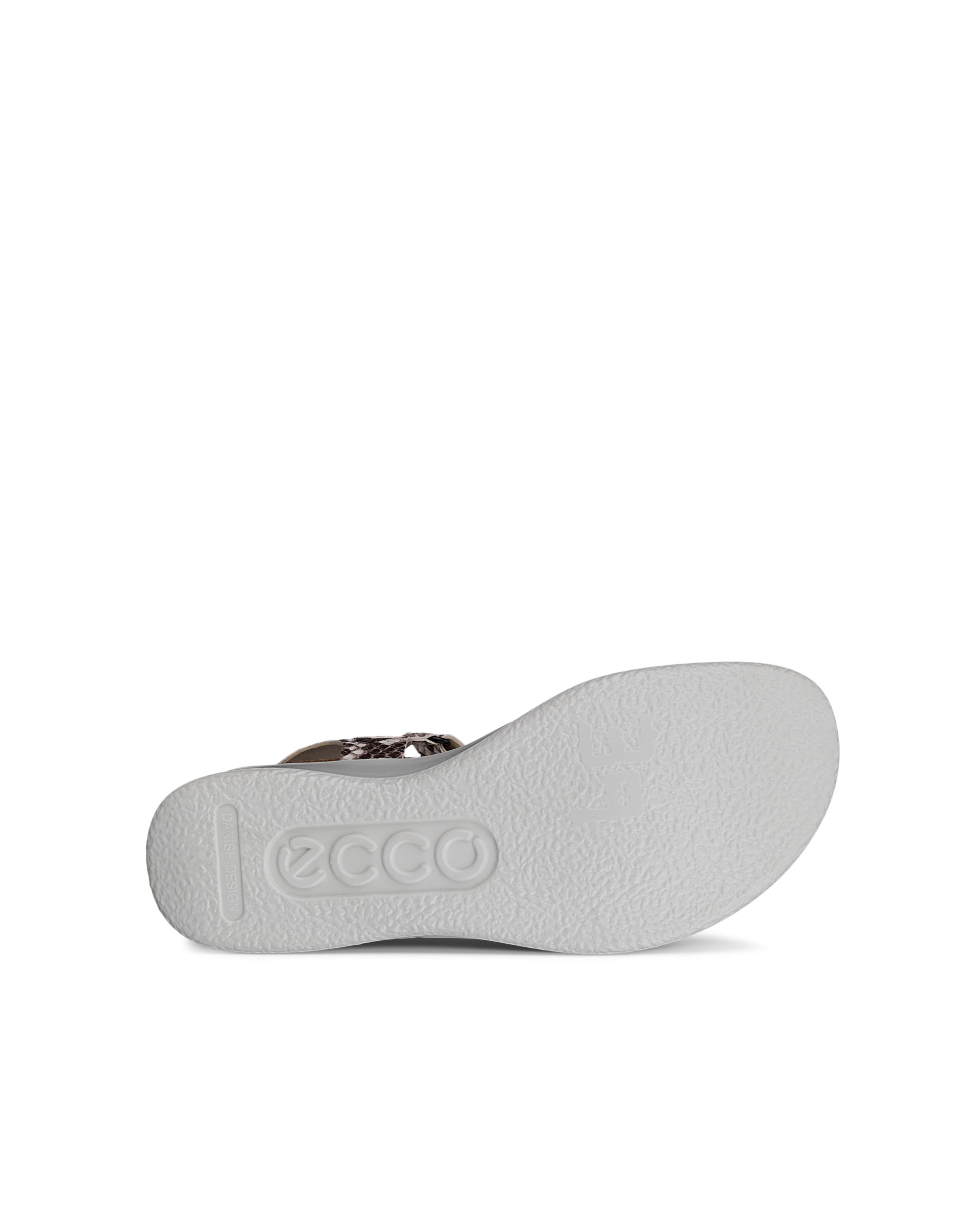 ECCO® Flowt Wedge Cork sandale compensée liège et cuir pour femme - Gris - Sole
