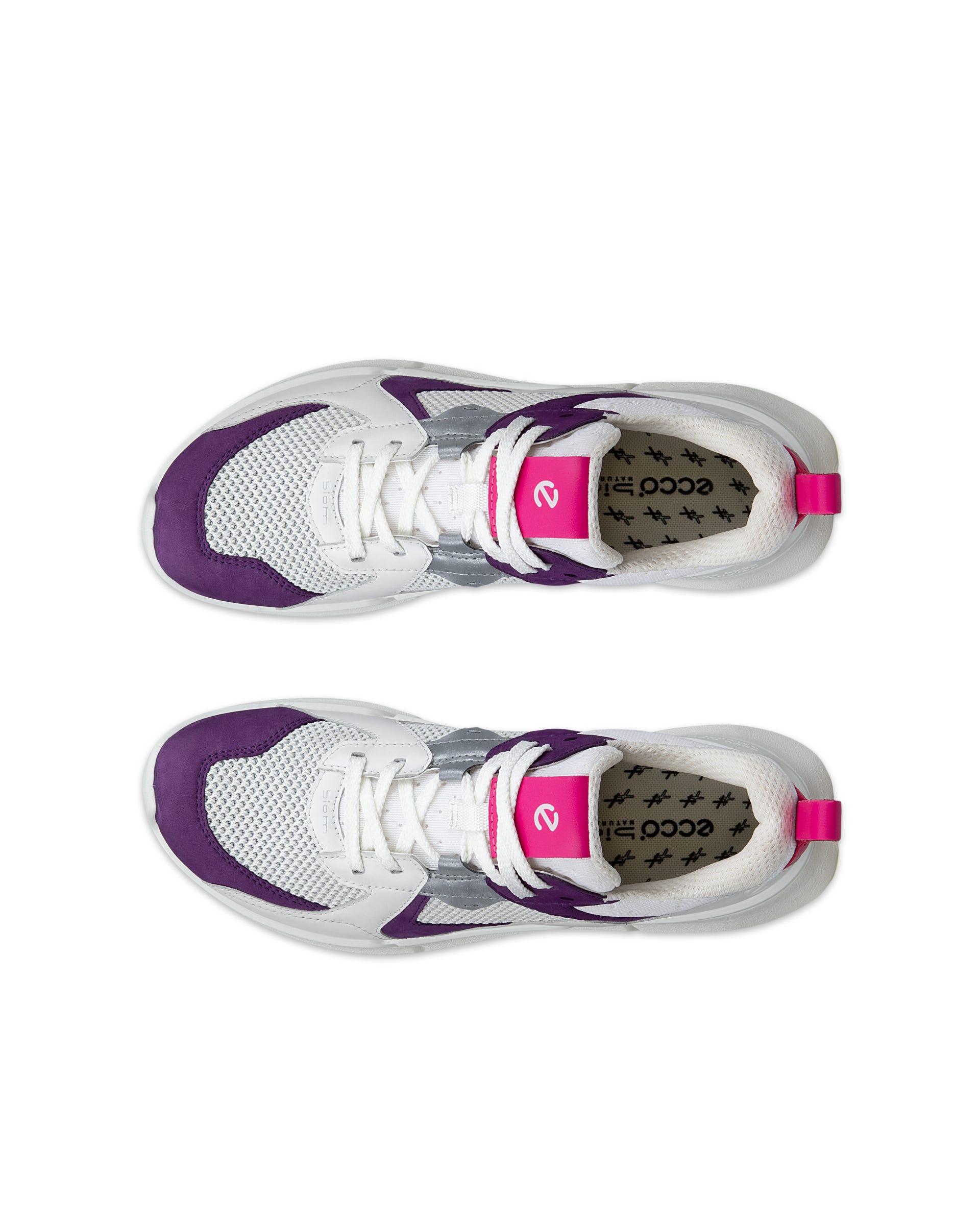 Women's ECCO® BIOM 2.2 Nubuck Trainer - White - Top left pair