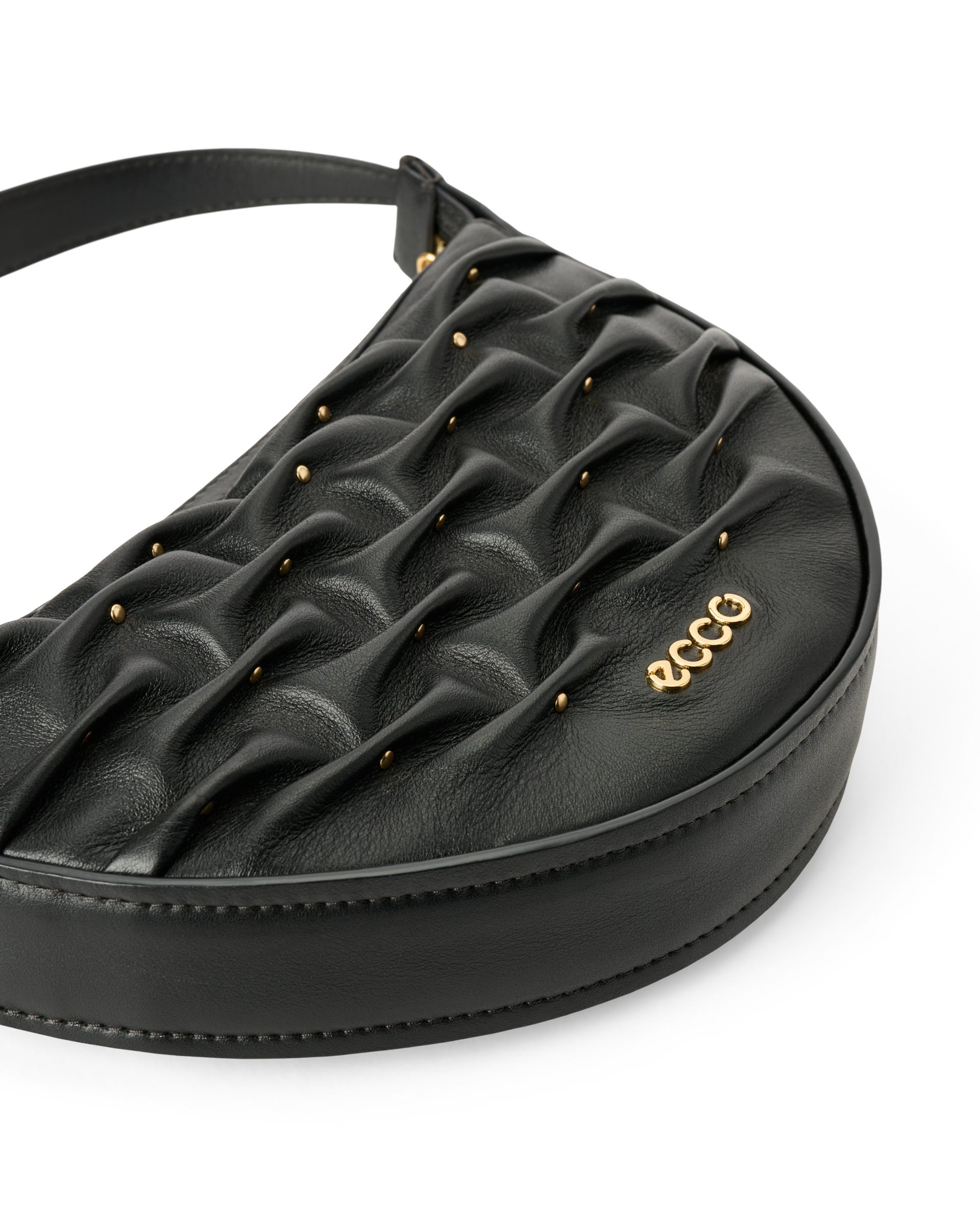 Mala hobo couro ECCO® Fortune Bag - Preto - Detail-2