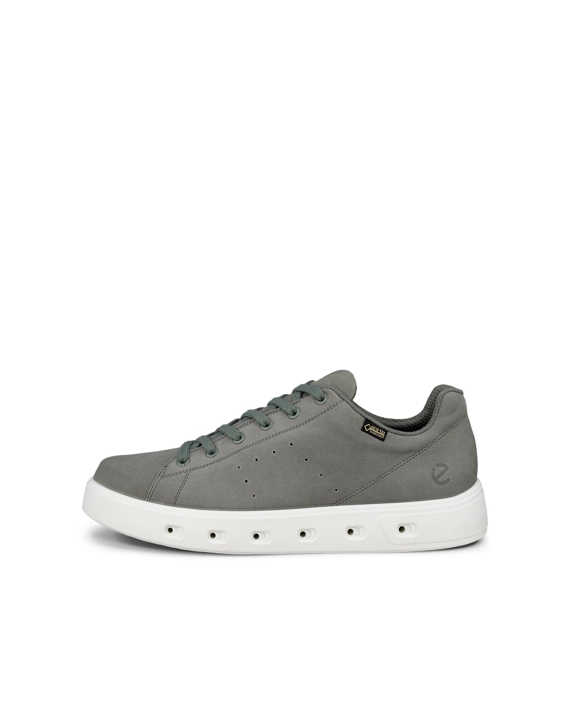 Men's ECCO® Street 720 Leather Gore-Tex Trainer - Grey - Outside