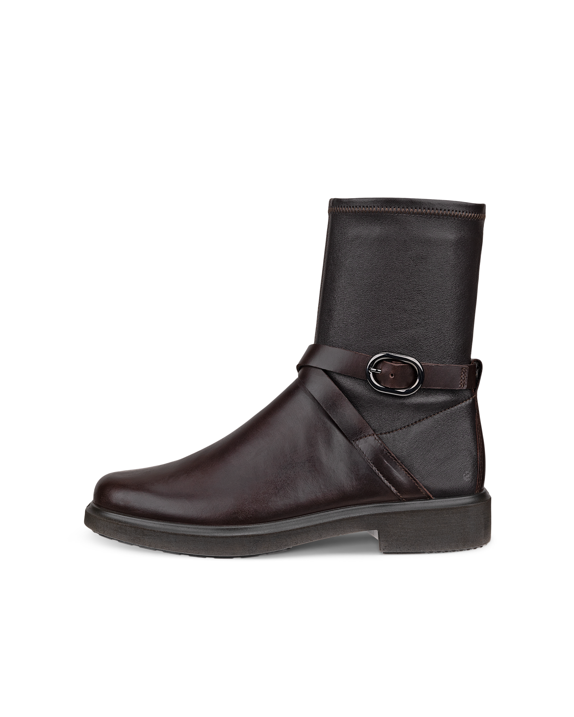 ECCO® METROPOLE AMSTERDAM dames halfhoge leren laars - Zwart - Outside