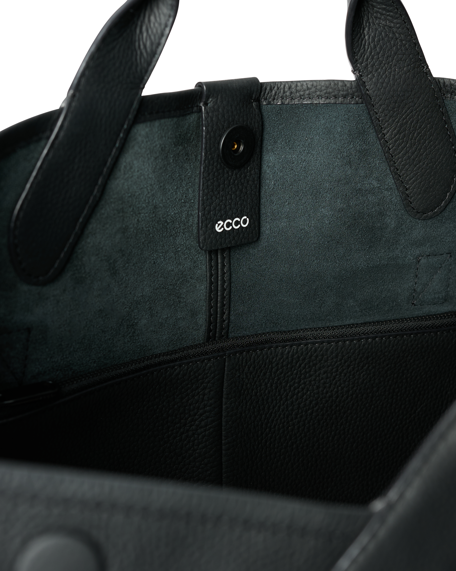 ECCO Tote Soft East West Large Soft Pebbled レザートートバッグ