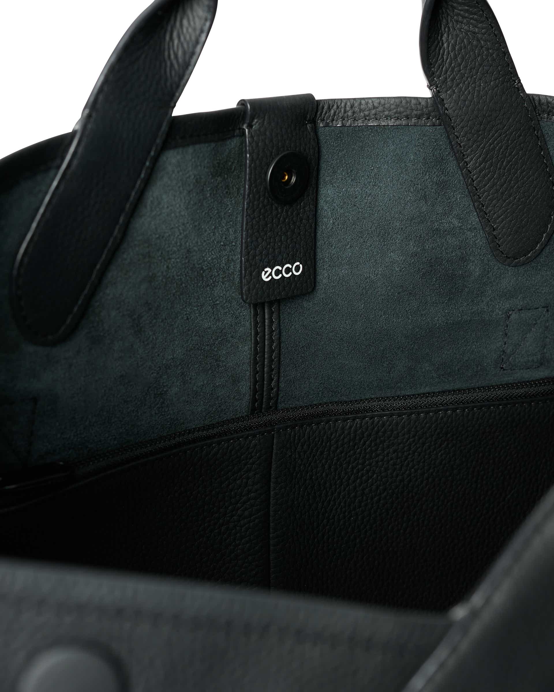 Fourre-tout en cuir souple ECCO® East-West - Noir - Inside