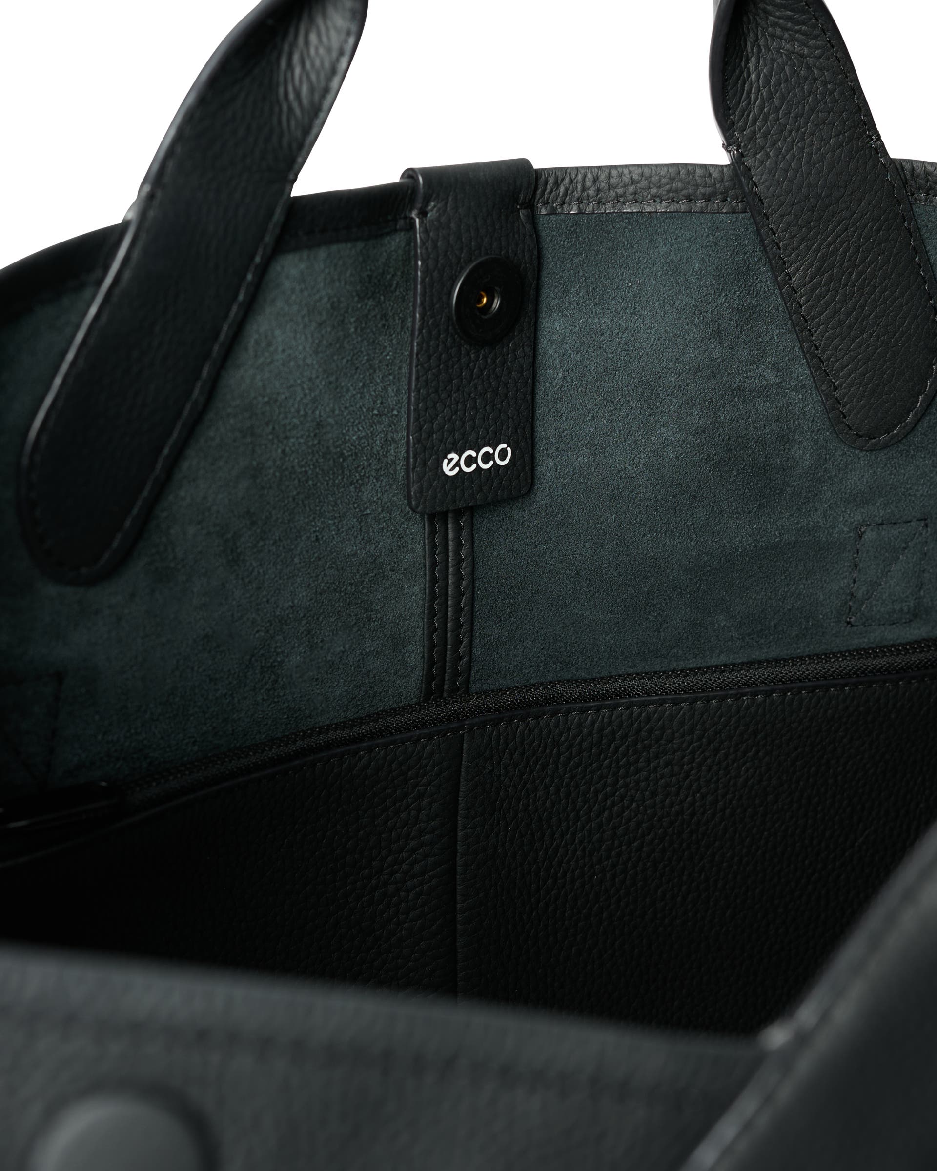 Fourre-tout en cuir souple ECCO® East-West - Noir - Inside