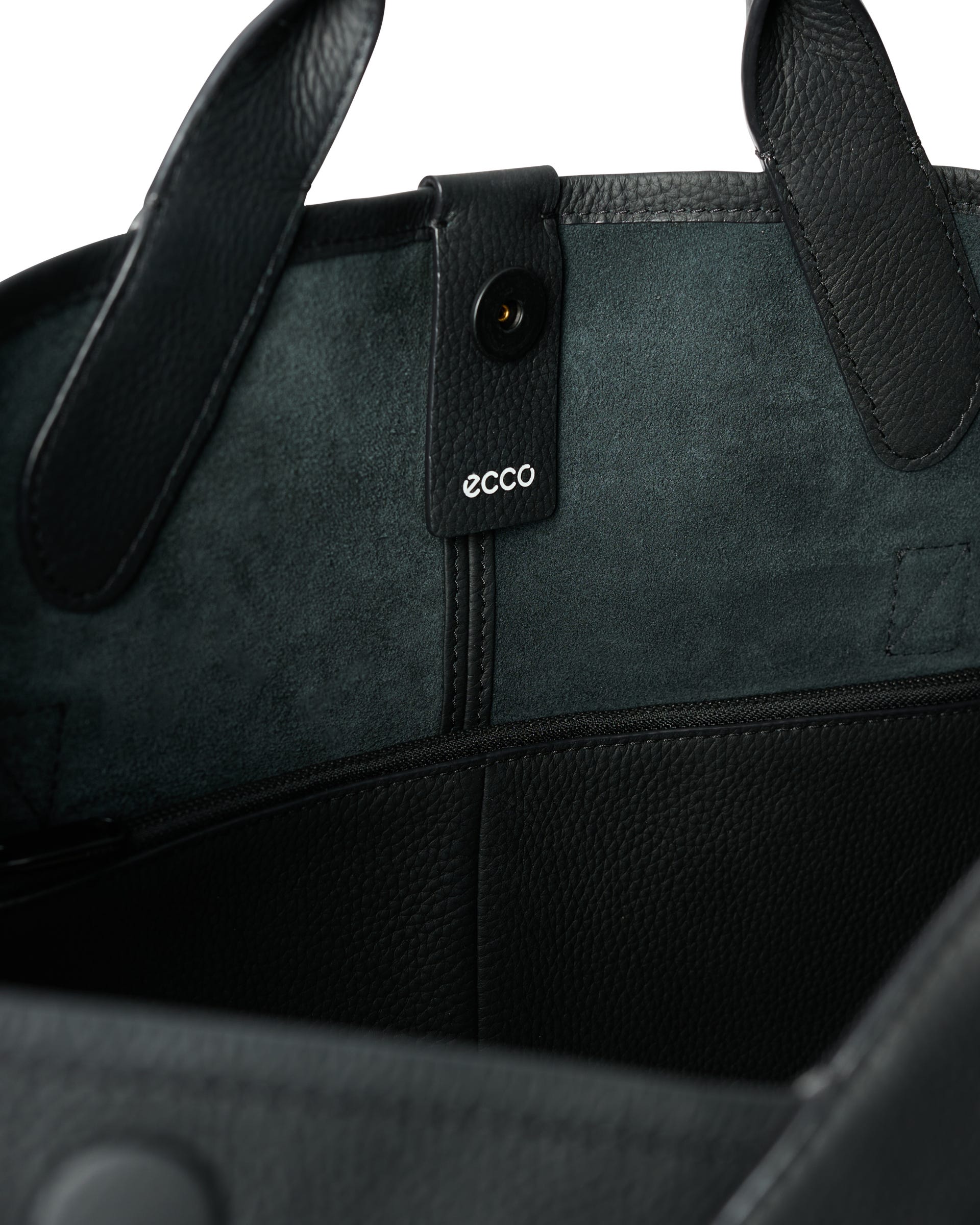 Fourre-tout en cuir souple ECCO® East-West - Noir - Inside