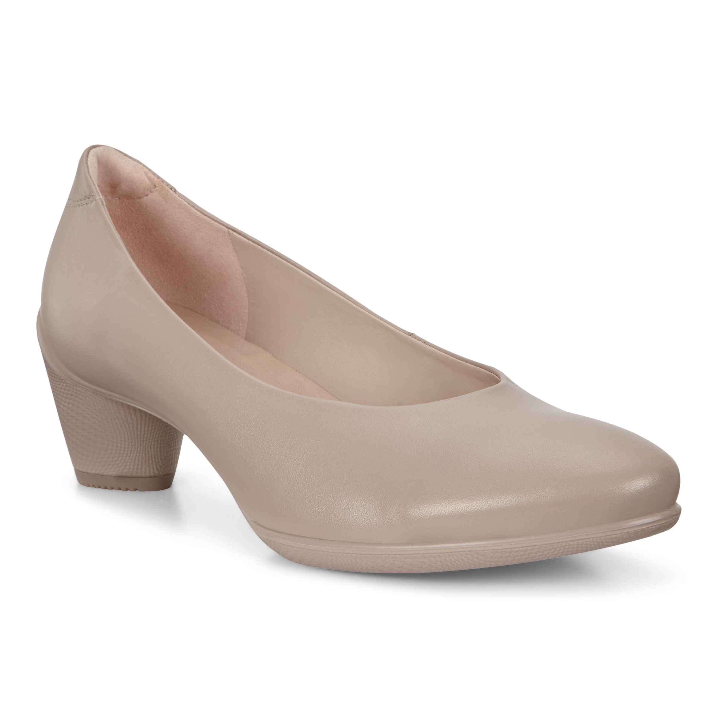 ECCO Sculpted 45 ウィメンズ レザーブロックヒールパンプス | グレー