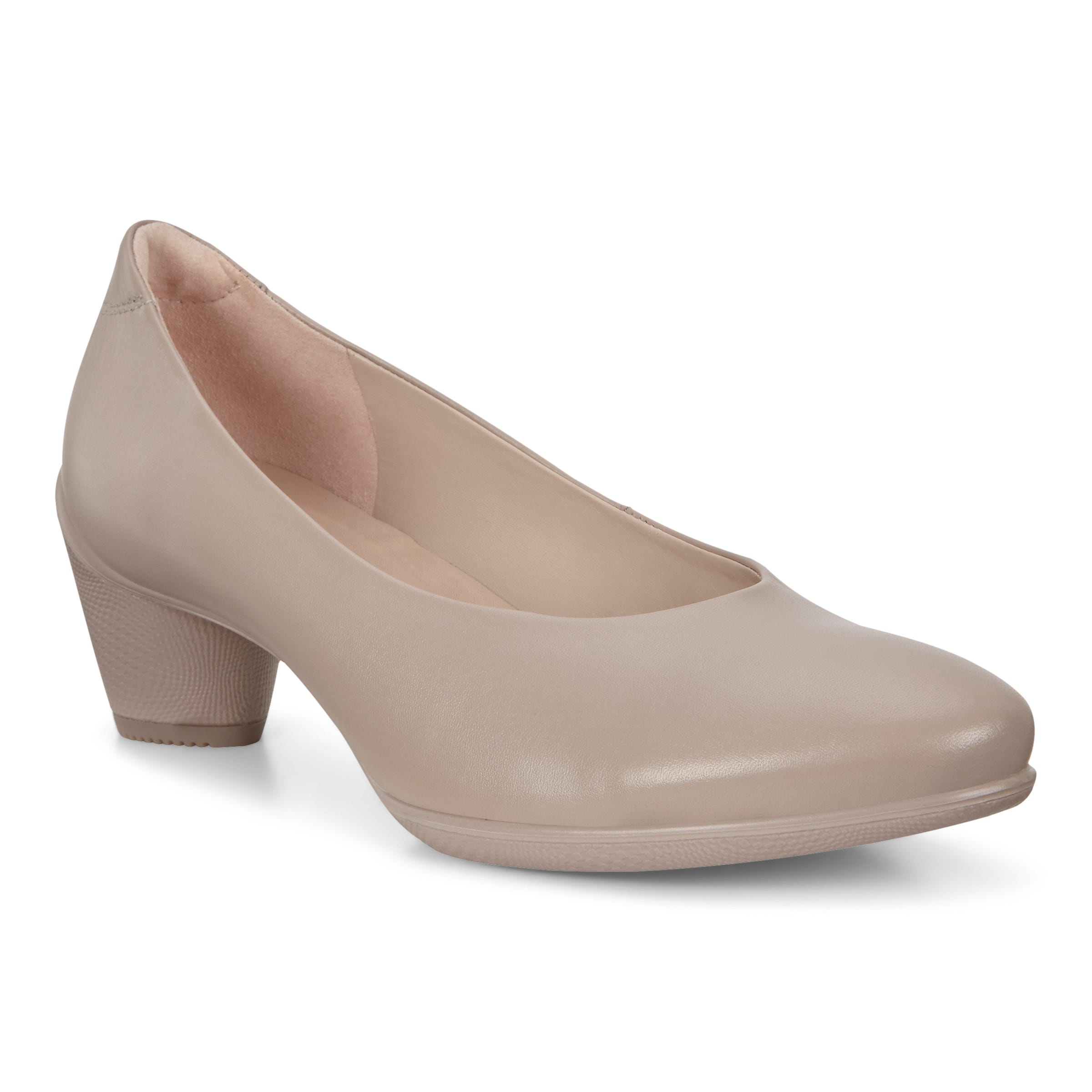 ECCO Sculpted 45 ウィメンズ レザーブロックヒールパンプス - グレー - Main