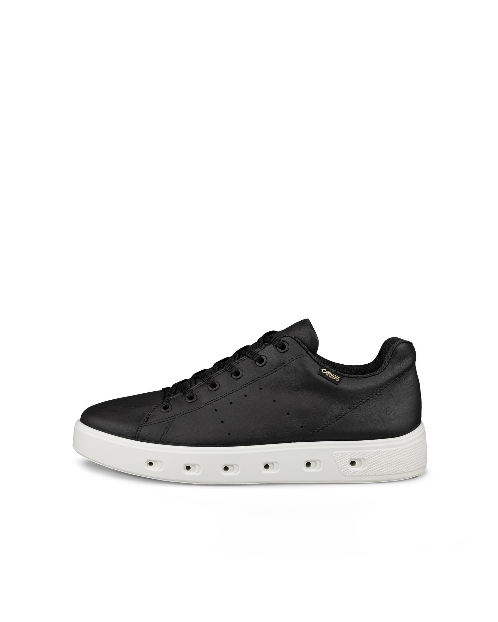 Men's ECCO® Street 720 Leather Gore-Tex Trainer - Black - Outside