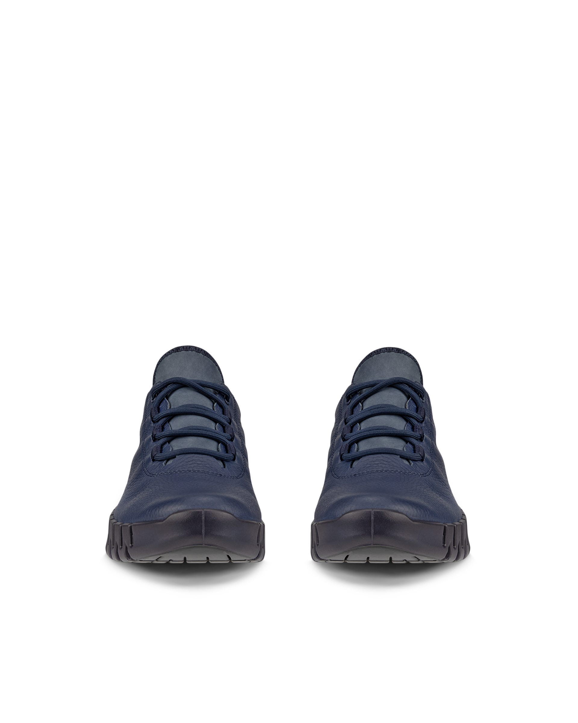 ECCO Gruuv WOMEN ウィメンズ レザーGore-Texスニーカー - ブルー - Front pair