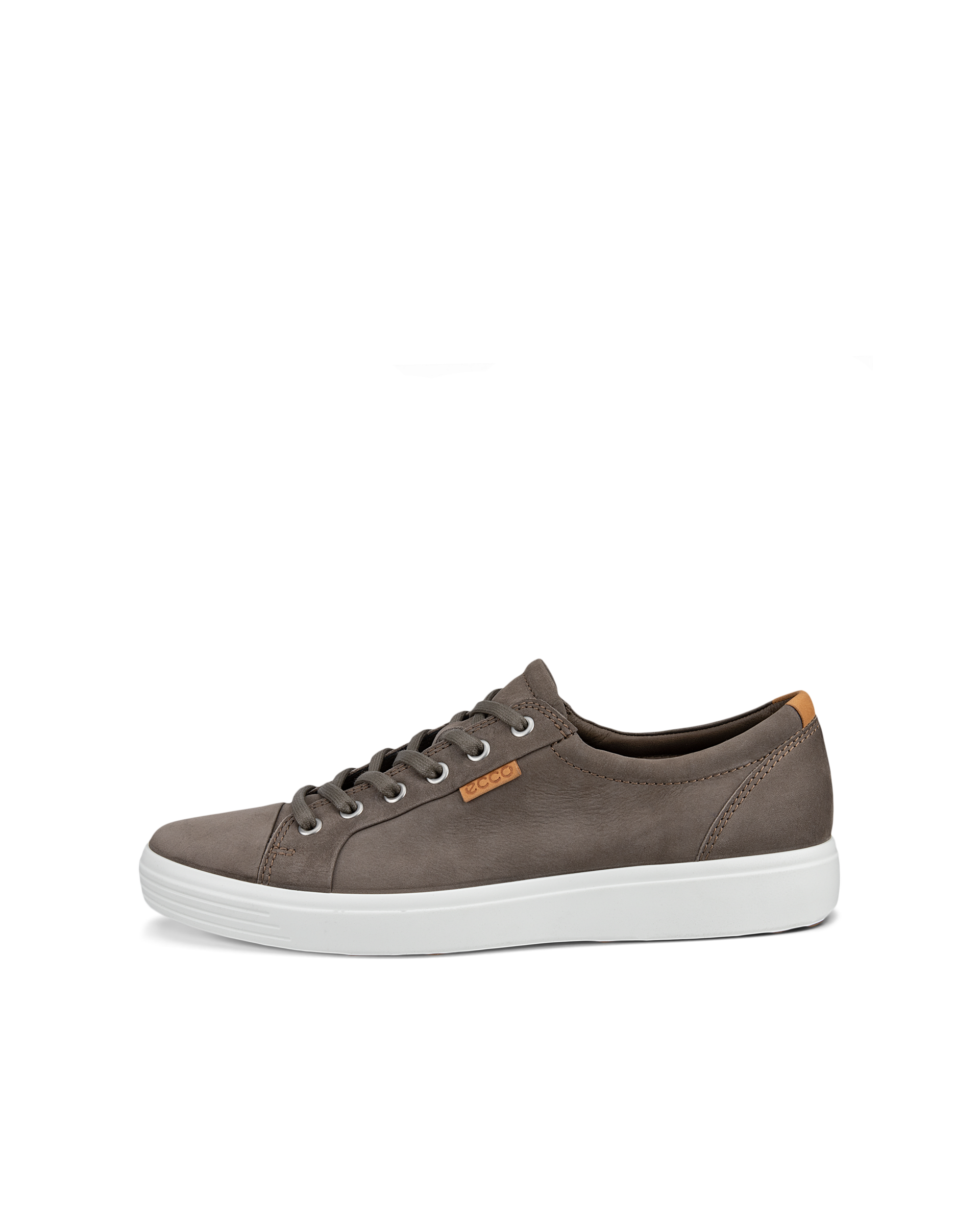 Men's ECCO® Soft 7 Leather Sneaker - Grey - Outside