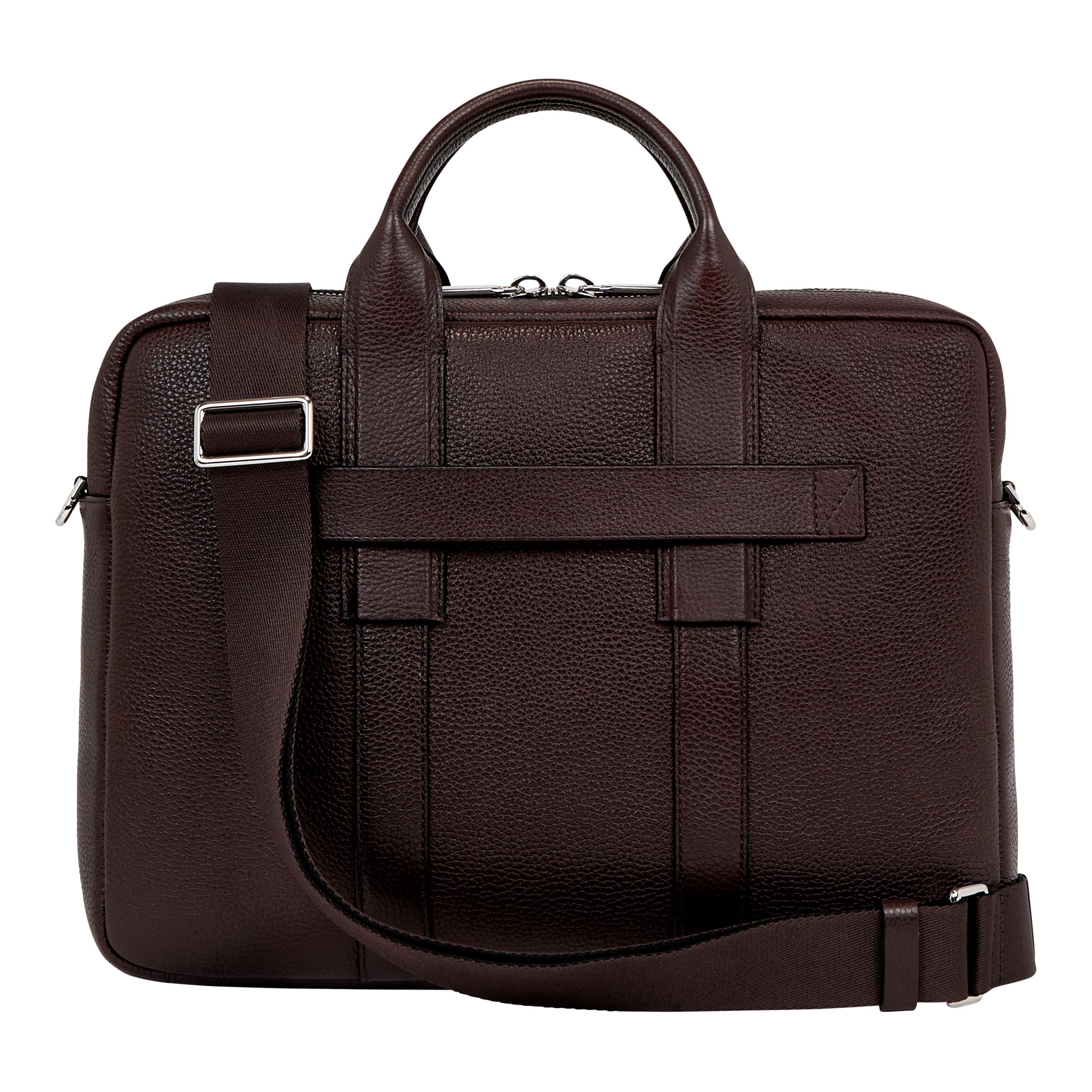 ECCO TEXTUREBLOCK LAPTOP BAG - Brown - Back