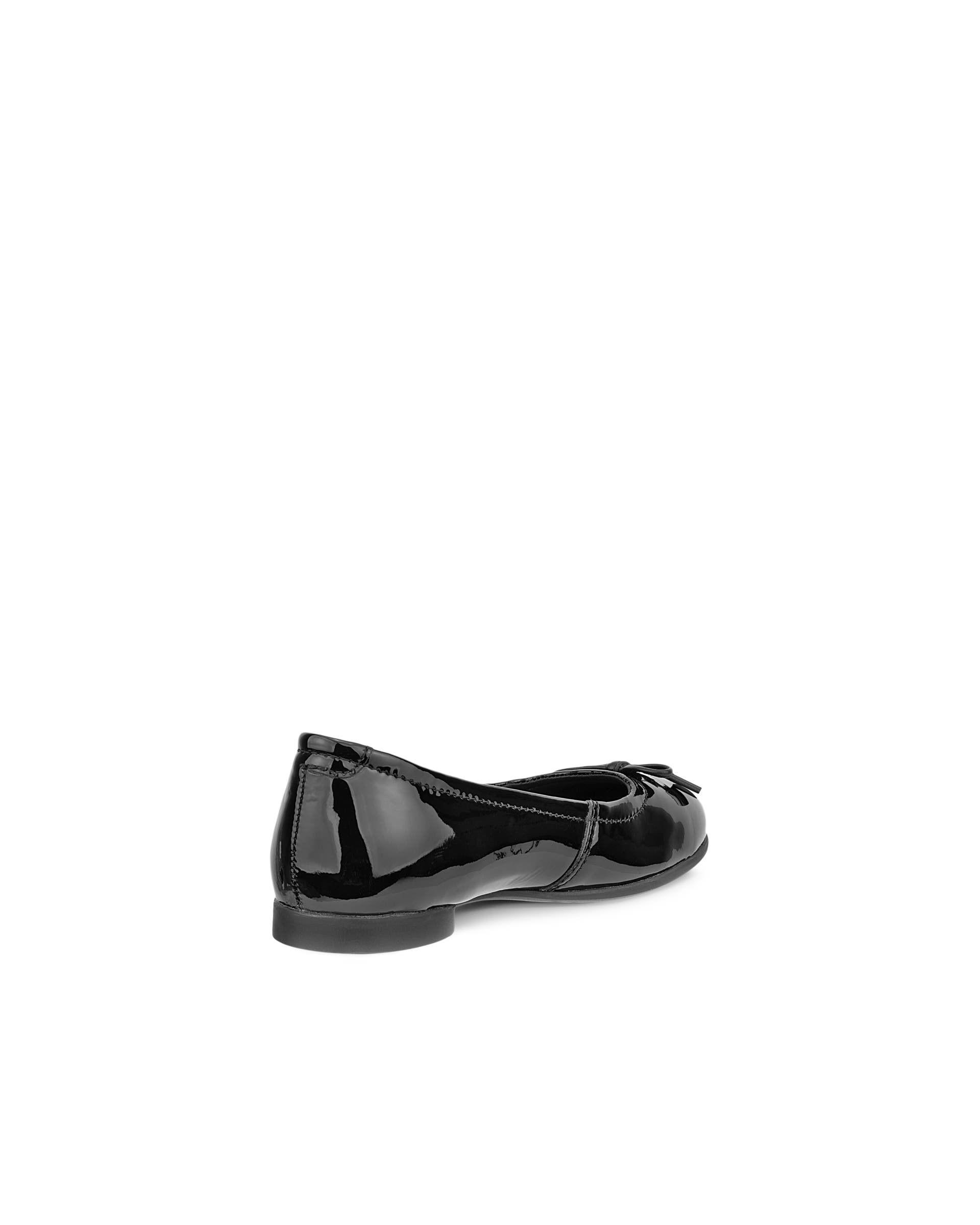 Kids' ECCO® Anine Patent Leather Ballerina - Black - Back