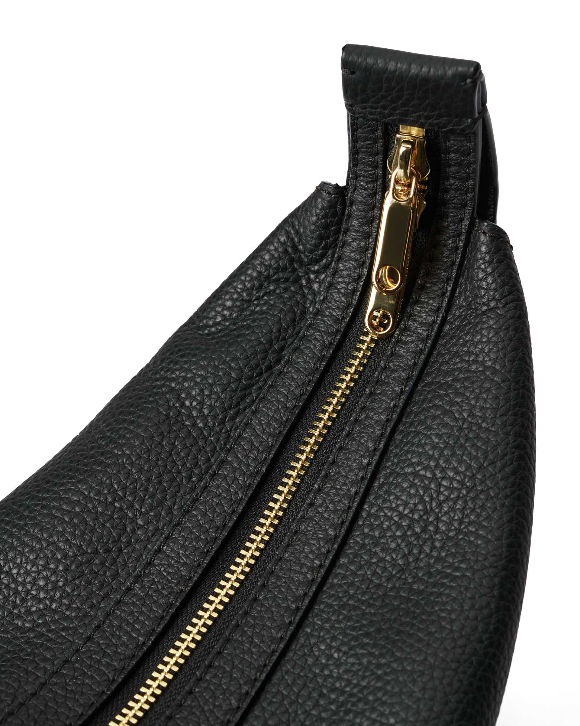 Kožená kabelka přes rameno ECCO® Fortune - Černá - Detail-1