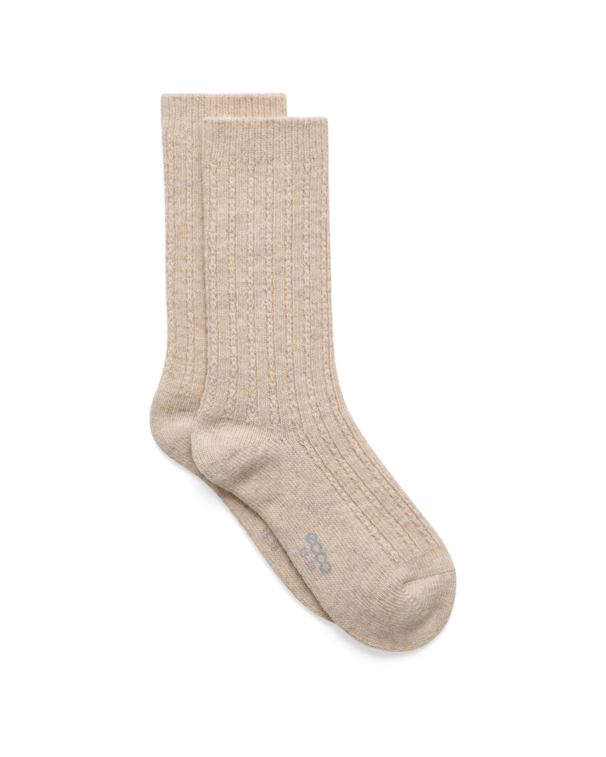 ECCO Hygge Cable Knit Mid-Cut — Beige