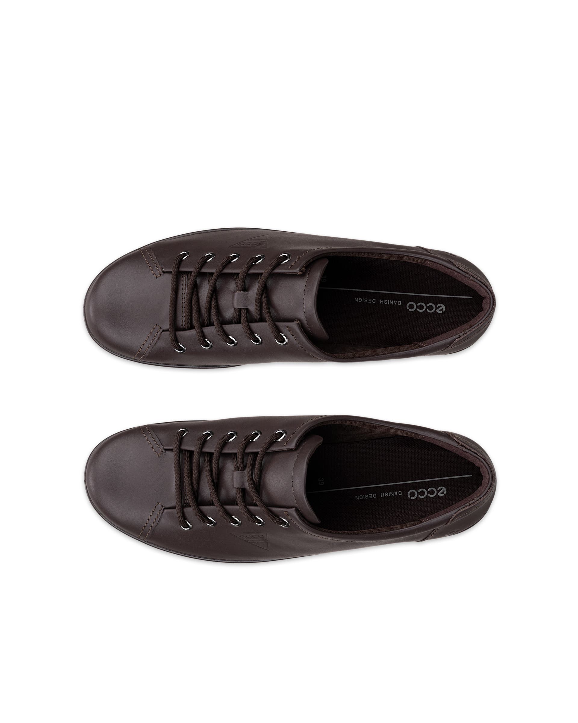 ECCO® SOFT 2.0 dames leren wandelschoen - Bruin - Top left pair