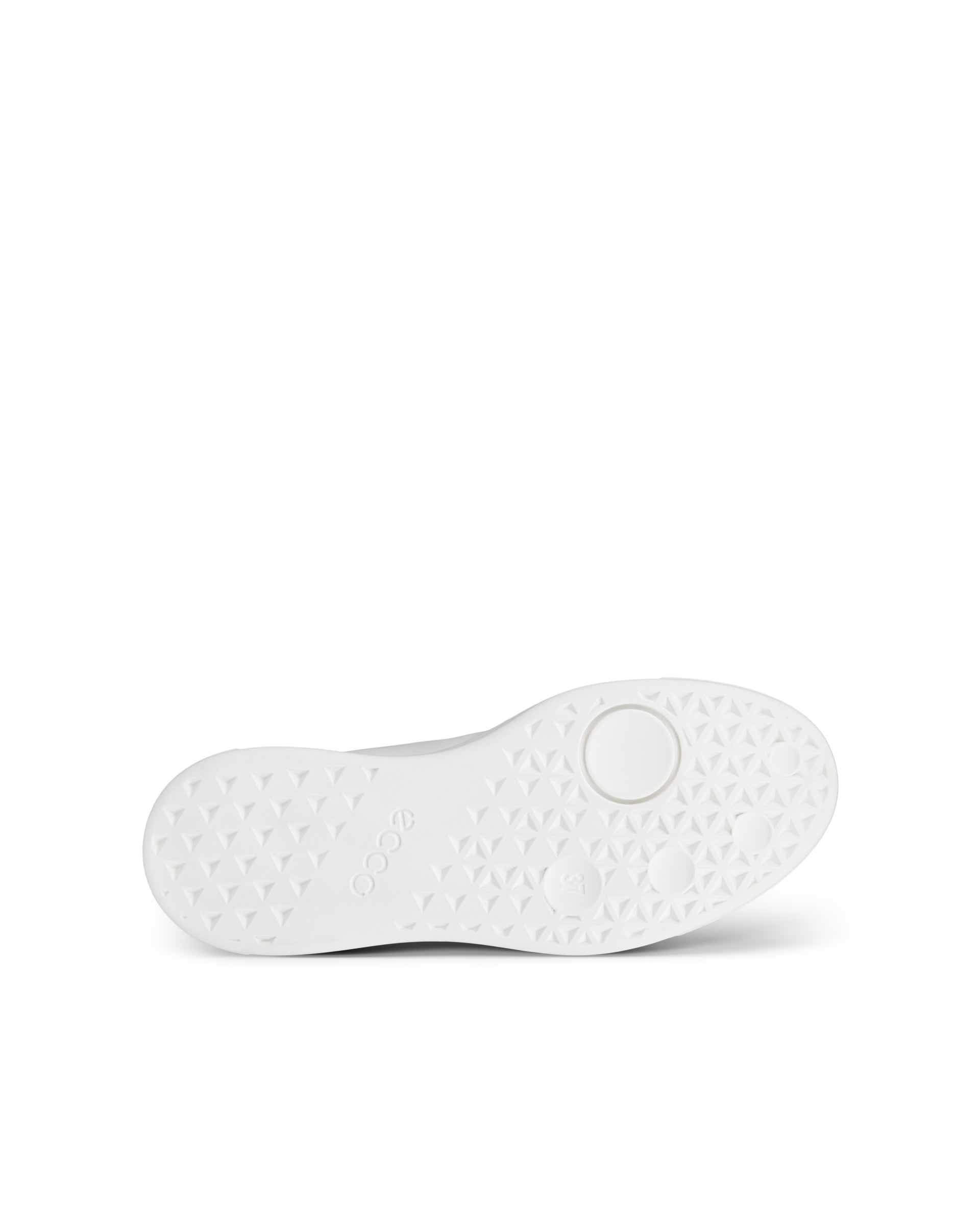 Women's ECCO® Street Tray Leather Trainer - White - Sole