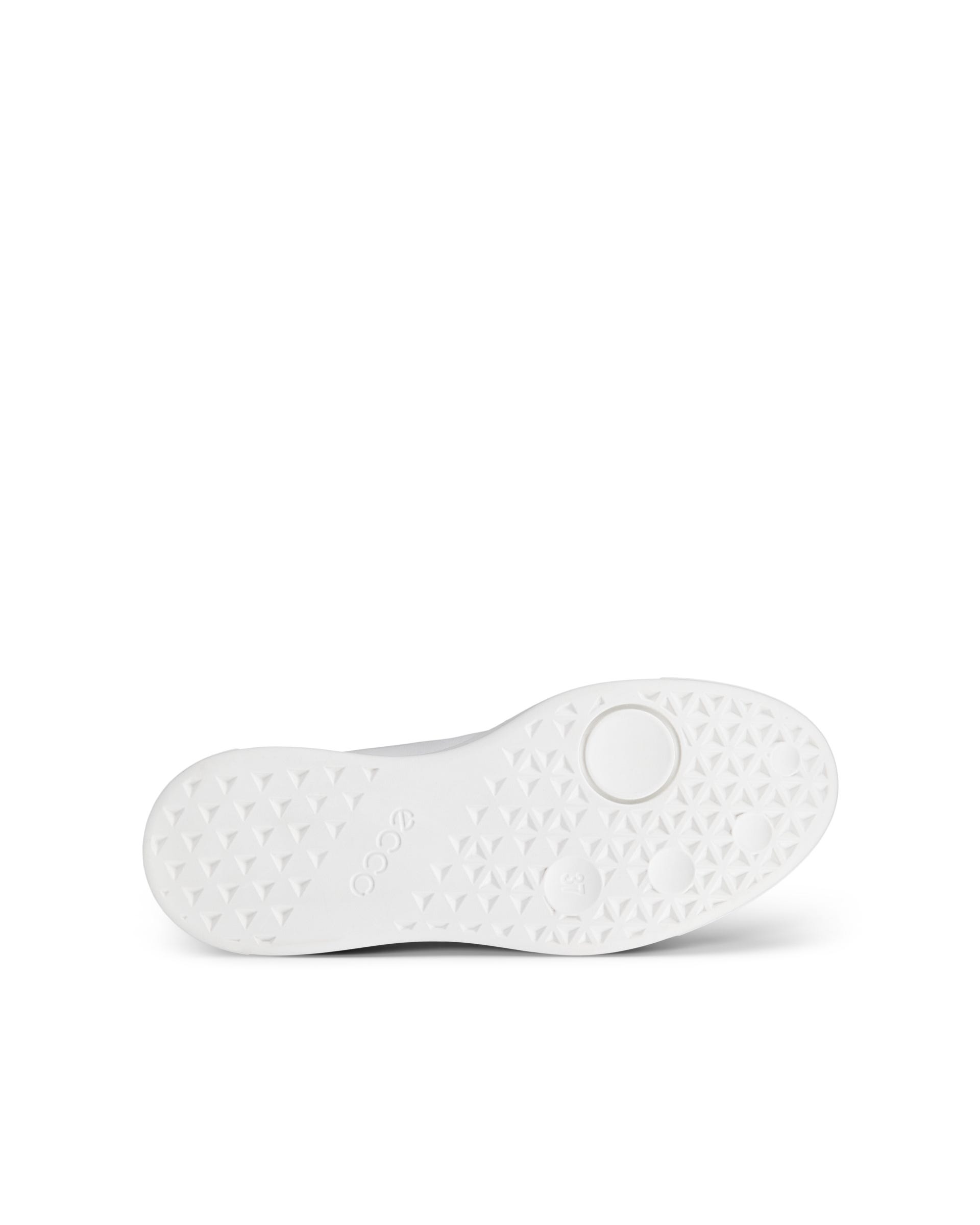 Women's ECCO® Street Tray Leather Trainer - White - Sole