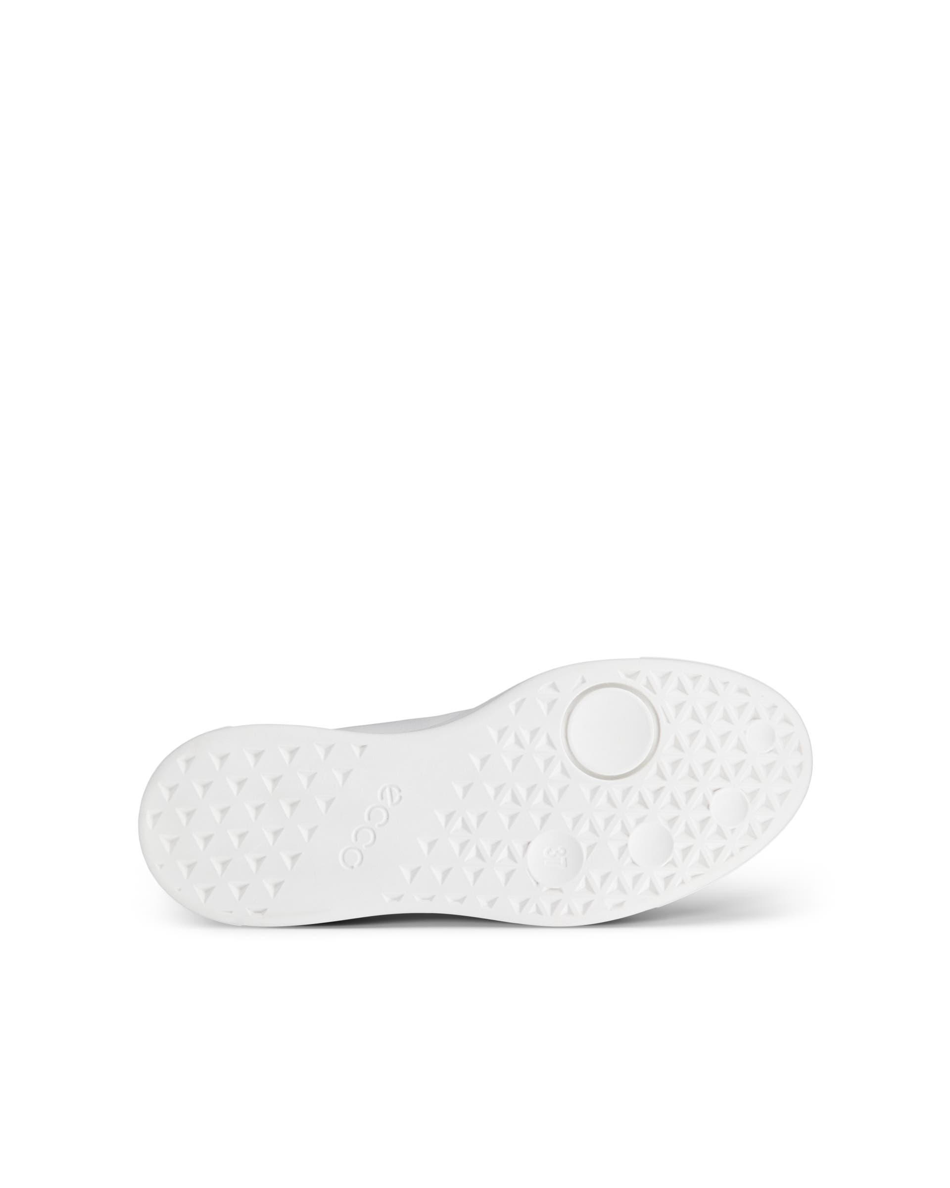 Women's ECCO® Street Tray Leather Trainer - White - Sole