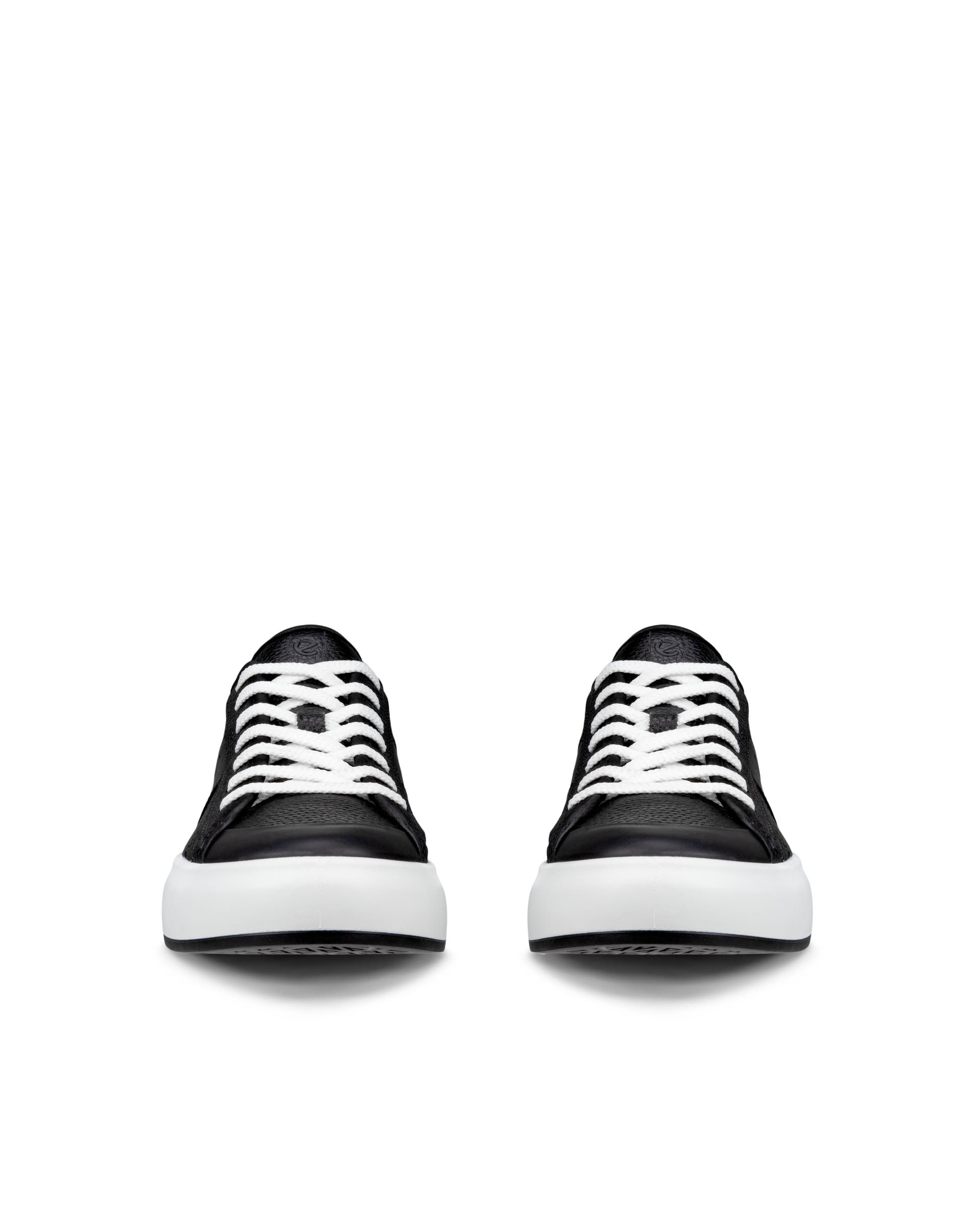 ECCO STREET ACE WOMENS ウィメンズ レザースニーカー - ブラック - Front pair