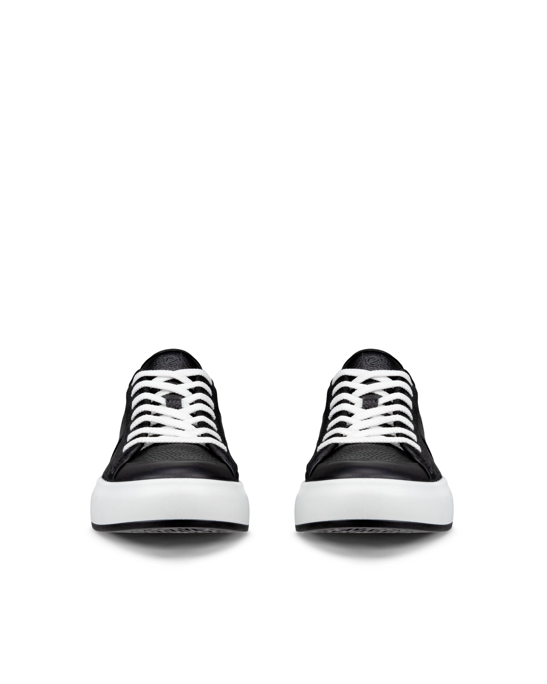 ECCO STREET ACE WOMENS ウィメンズ レザースニーカー - ブラック - Front pair