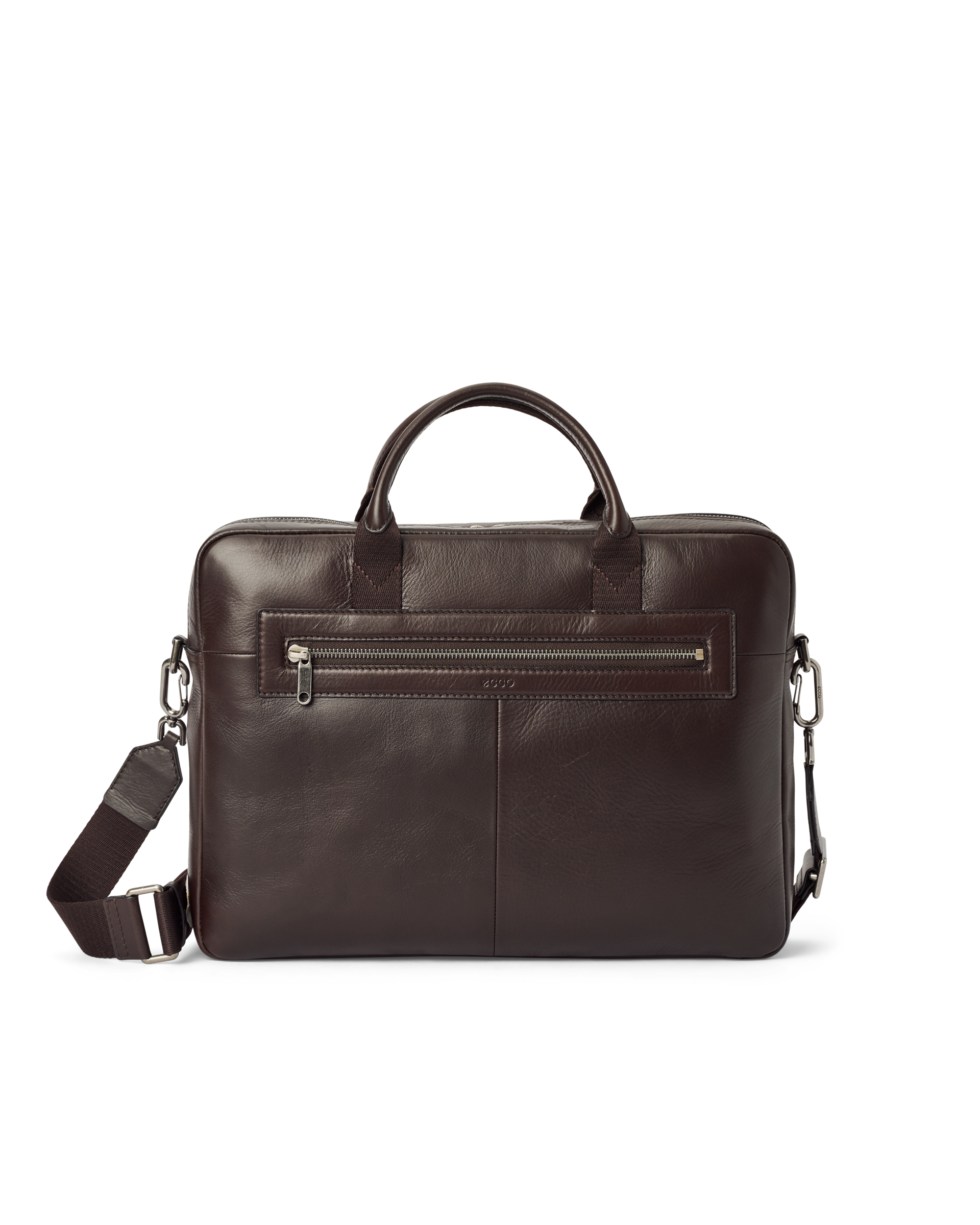 ECCO Mode Laptop Bag - Men's Leather Laptop Bag - Brown