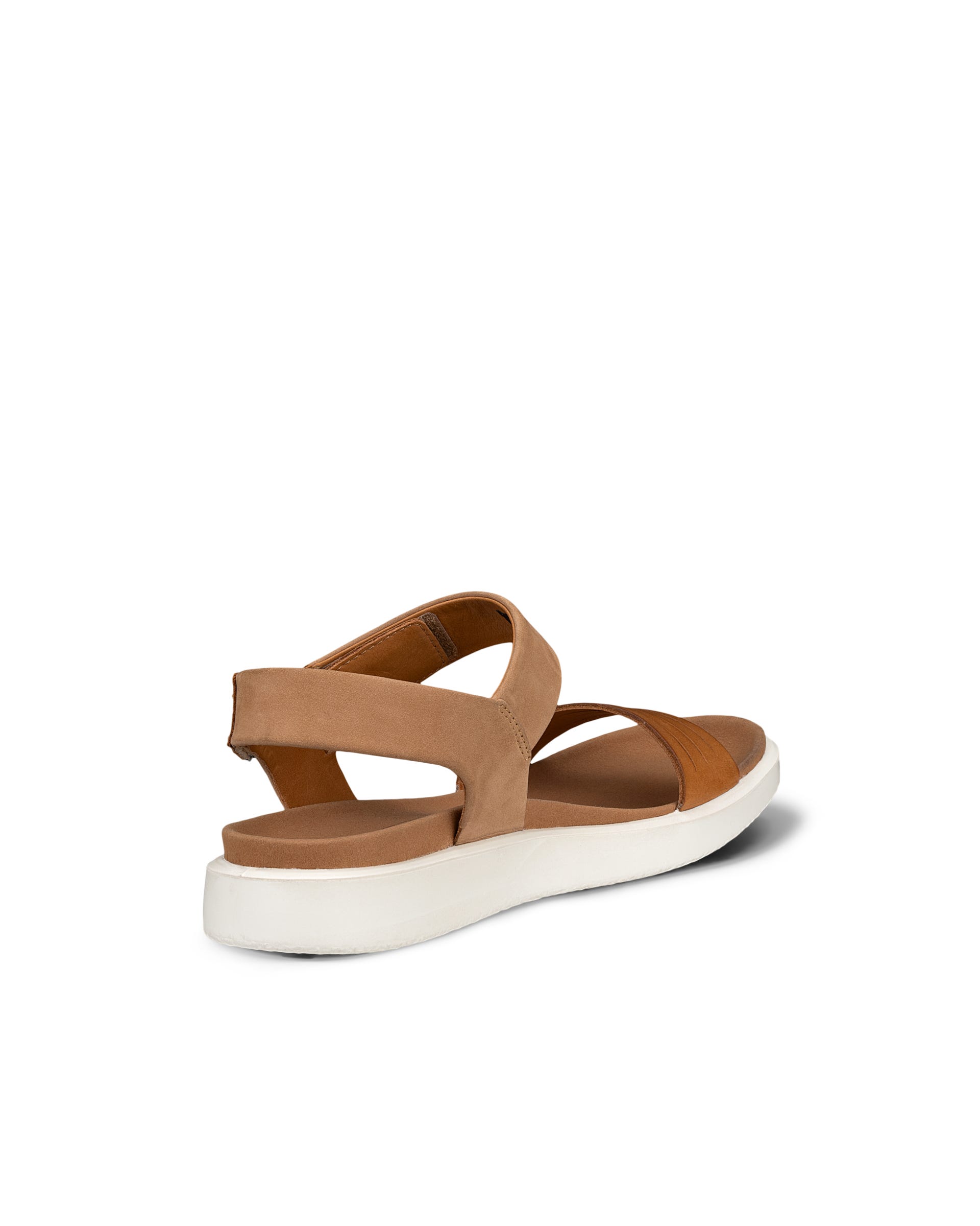 Dámské velurové ploché sandály ECCO® Flowt - Hnědá - Back