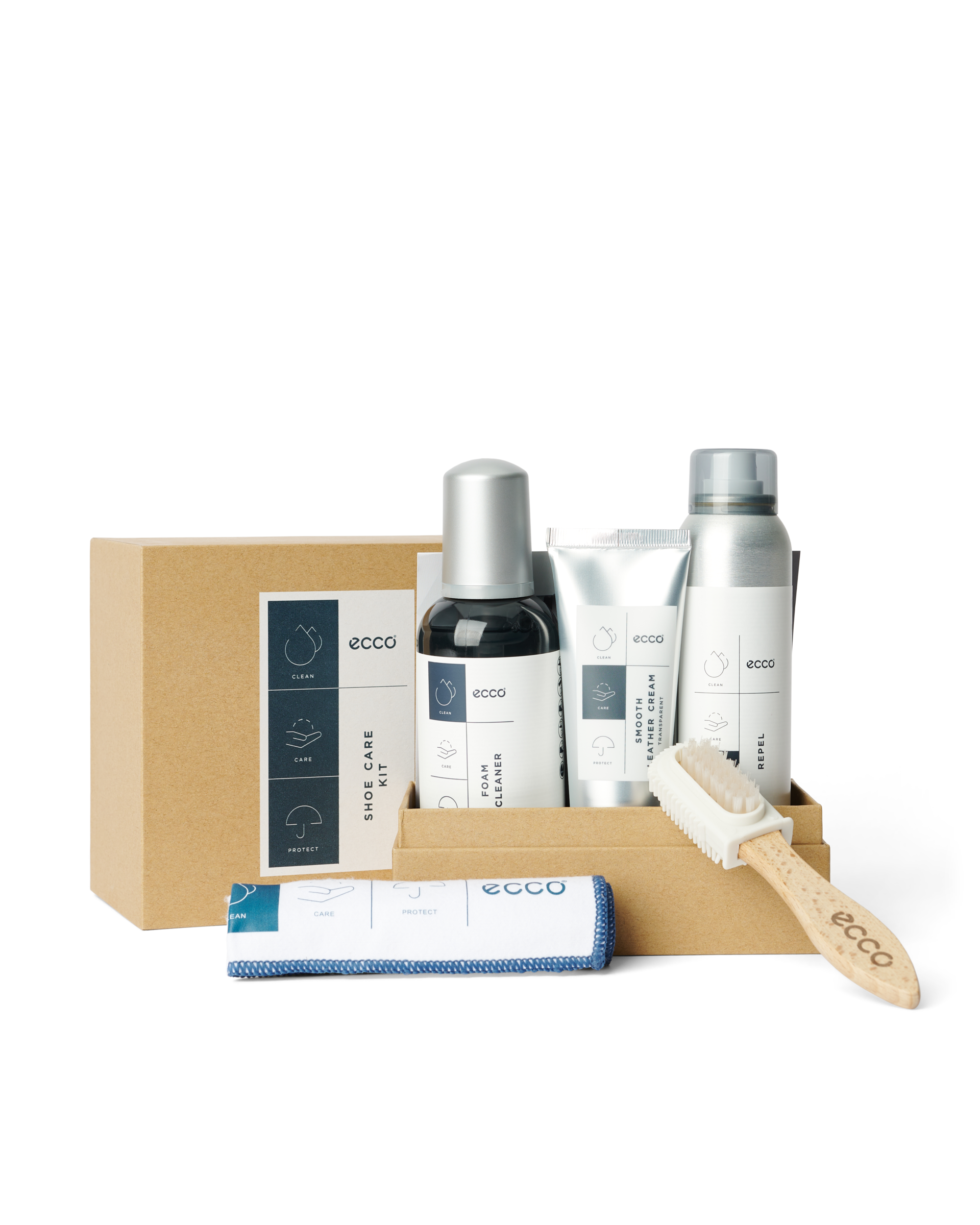 Kit para cuidado de zapatos de cuero ECCO® Leather Shoe Care Kit - Transparente - Main