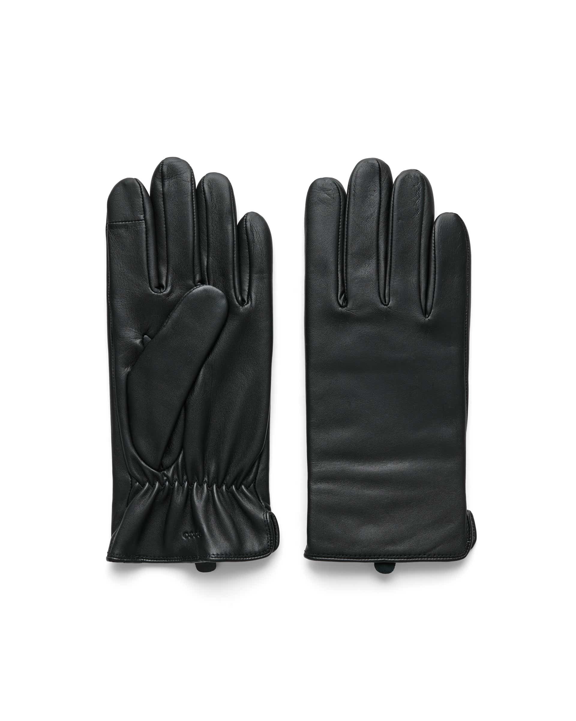 Men's ECCO® Leather Gloves - Black - Main