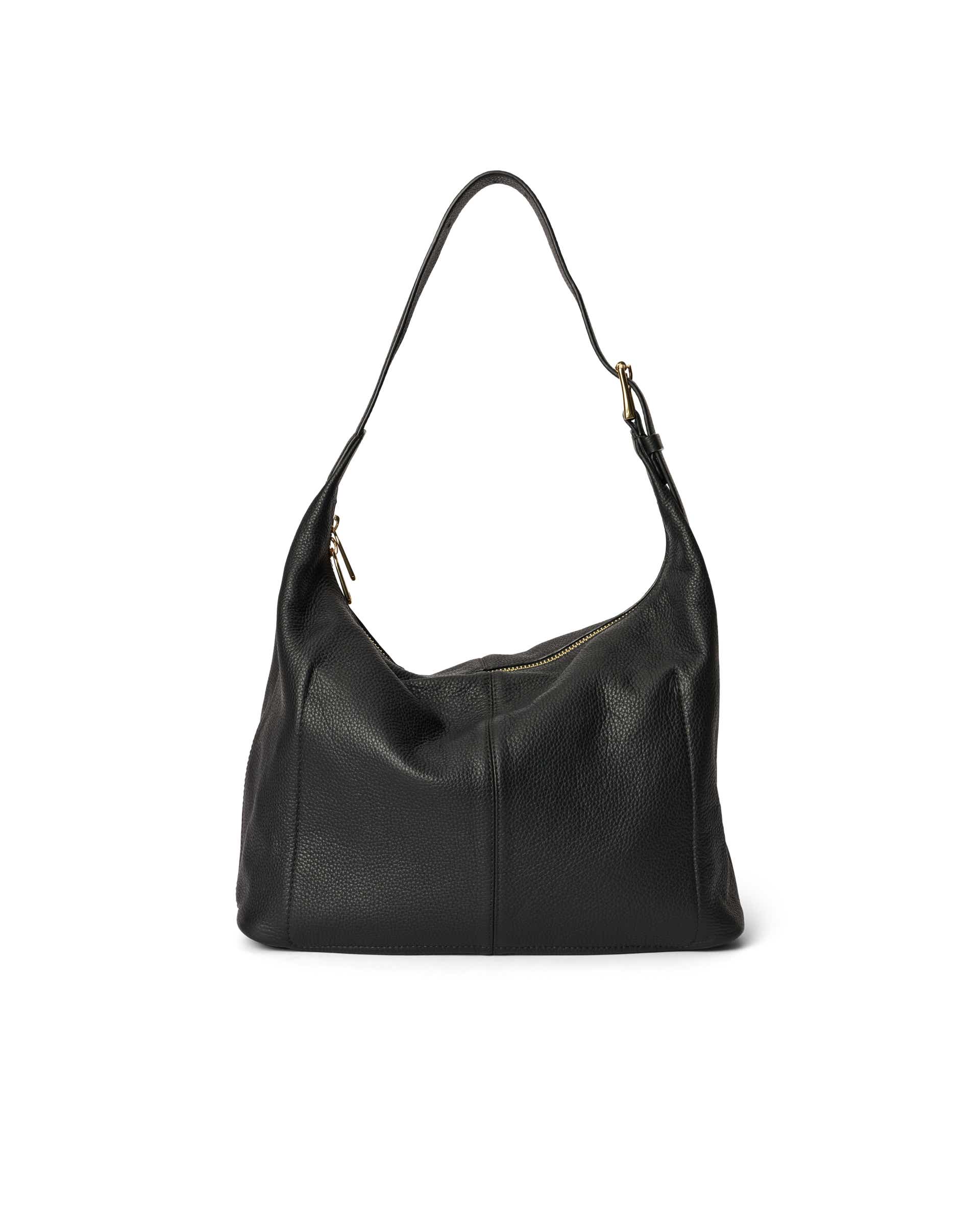 Bolso hobo de piel ECCO® Hobo - Negro - Back