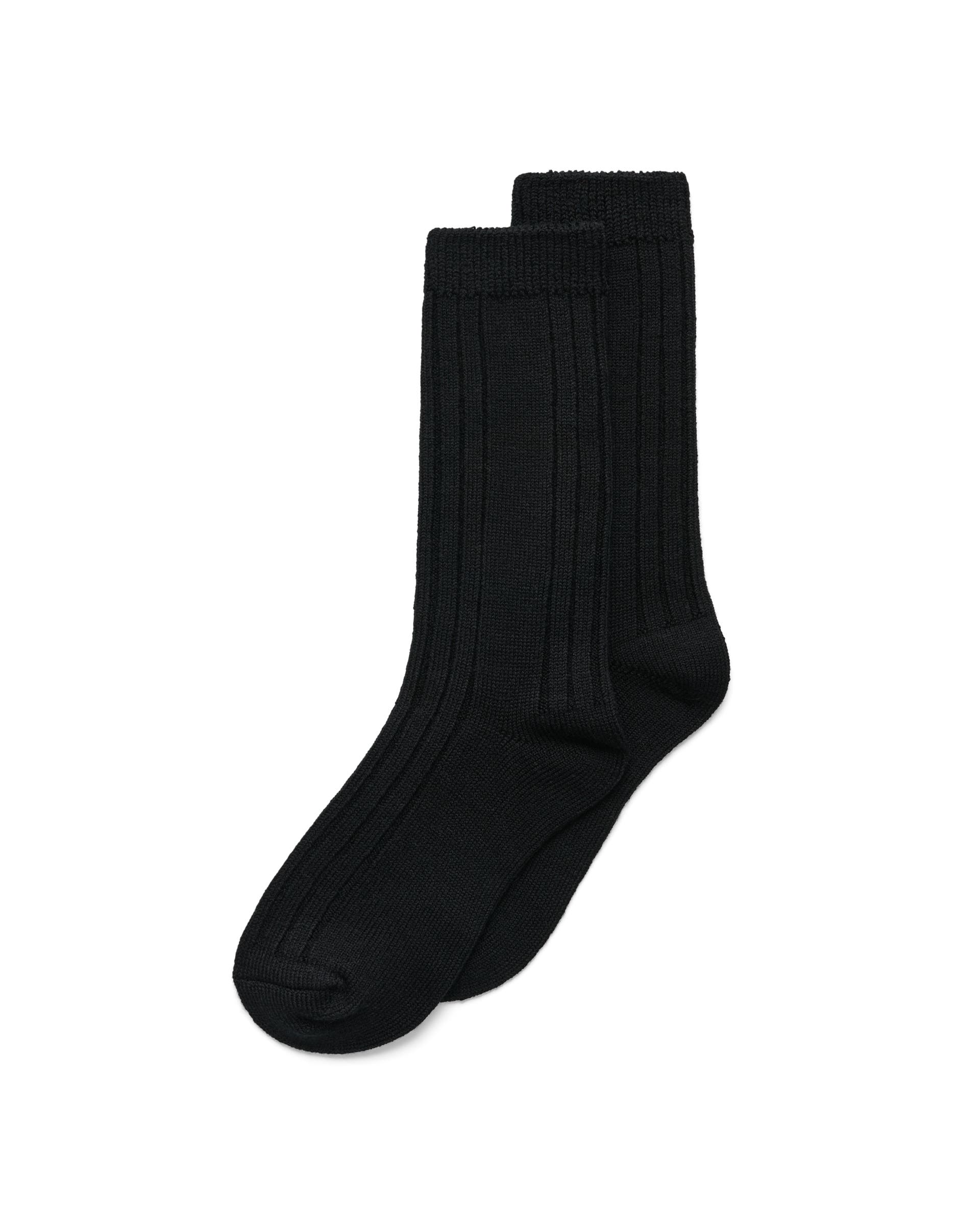 Unisex ECCO® Ribbed Mid-Cut Socks - Black - Main