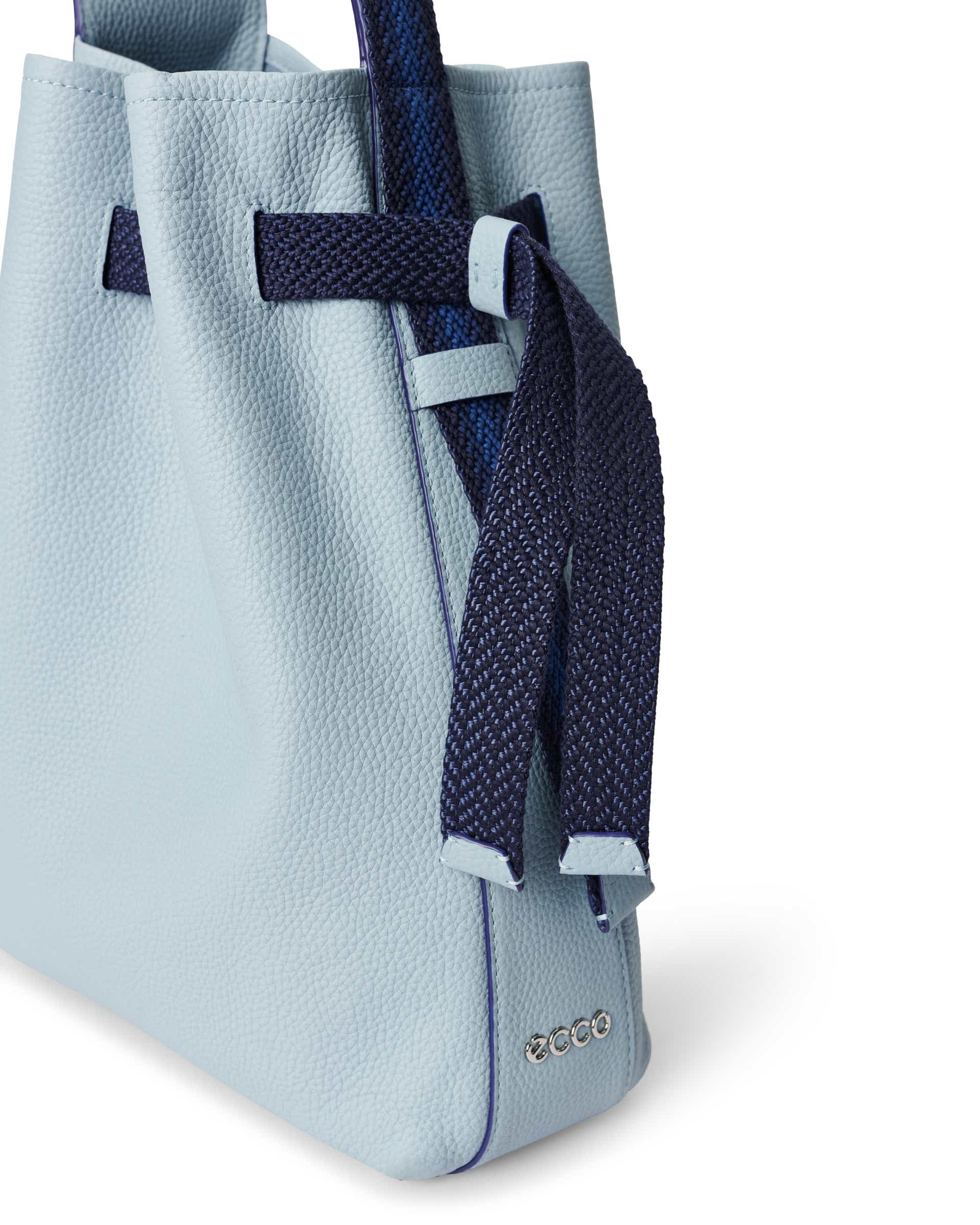 ECCO Sail Medium Pebbled レザーホーボーバッグ - ブルー - Detail-1
