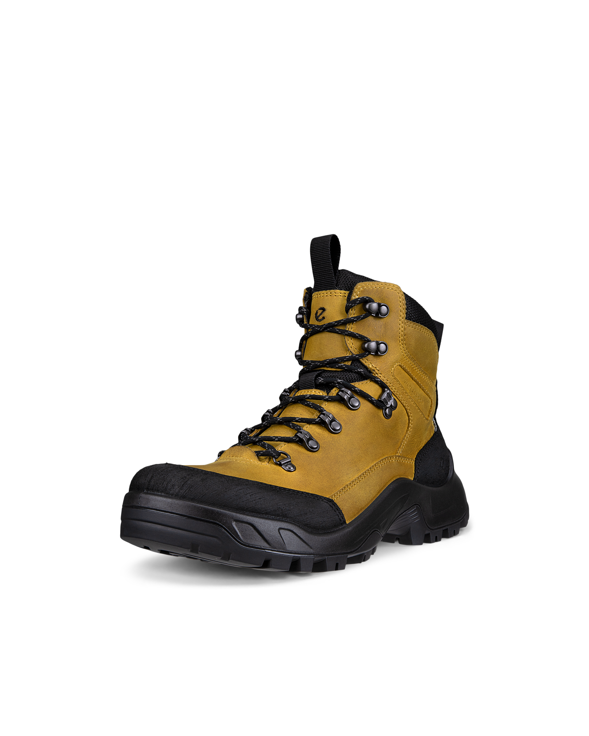 ECCO Offroad メンズ ヌバックウォータープルーフミッドカットアウトドアブーツ - イエロー - Main