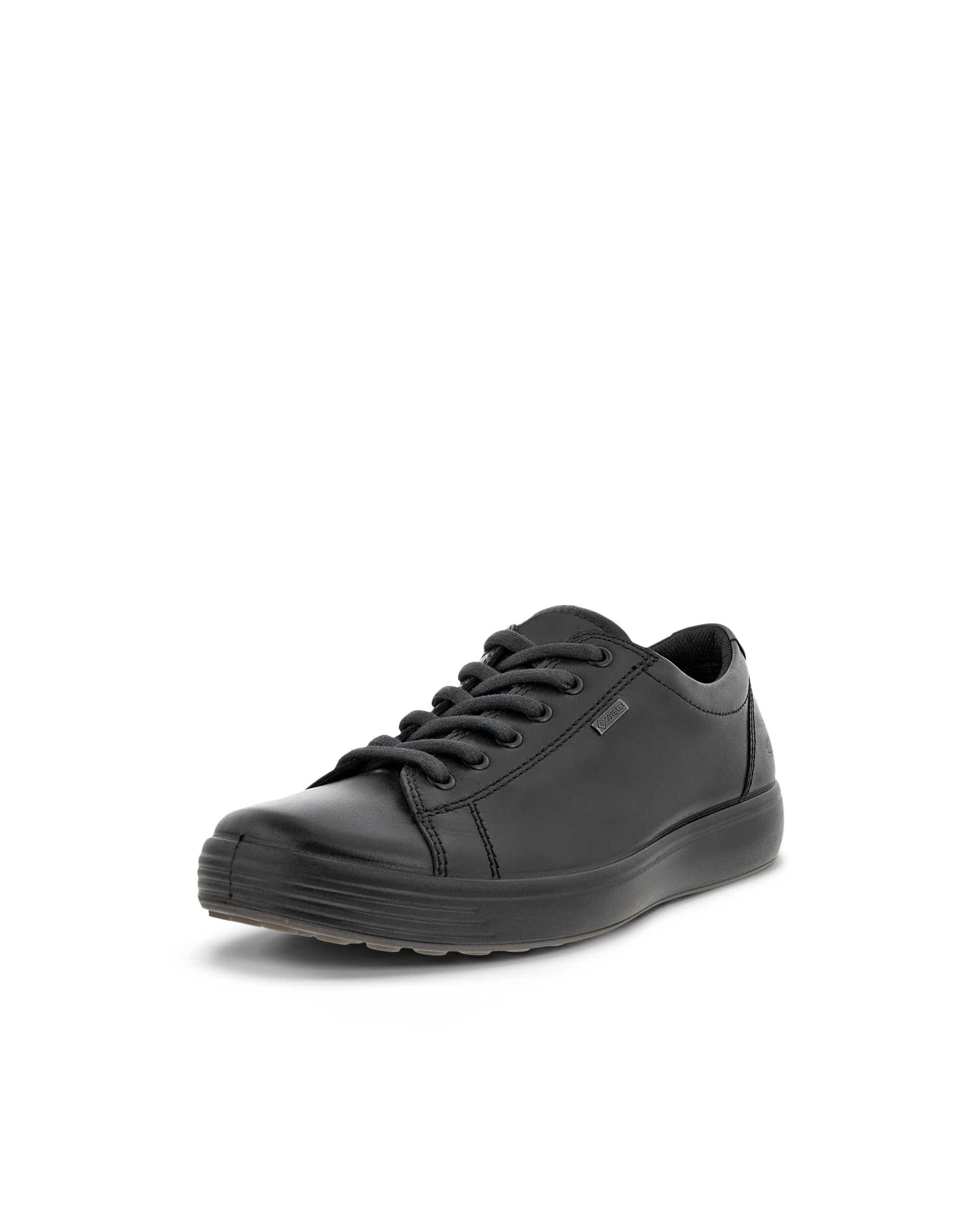 ECCO® Soft 7 baskets en cuir pour homme - Noir - Main