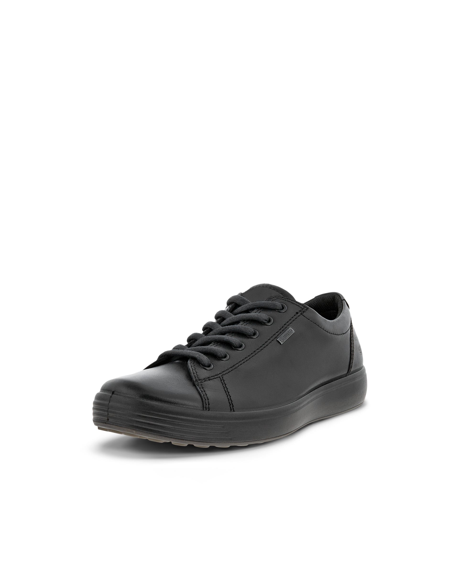 ECCO® Soft 7 baskets en cuir pour homme - Noir - Main