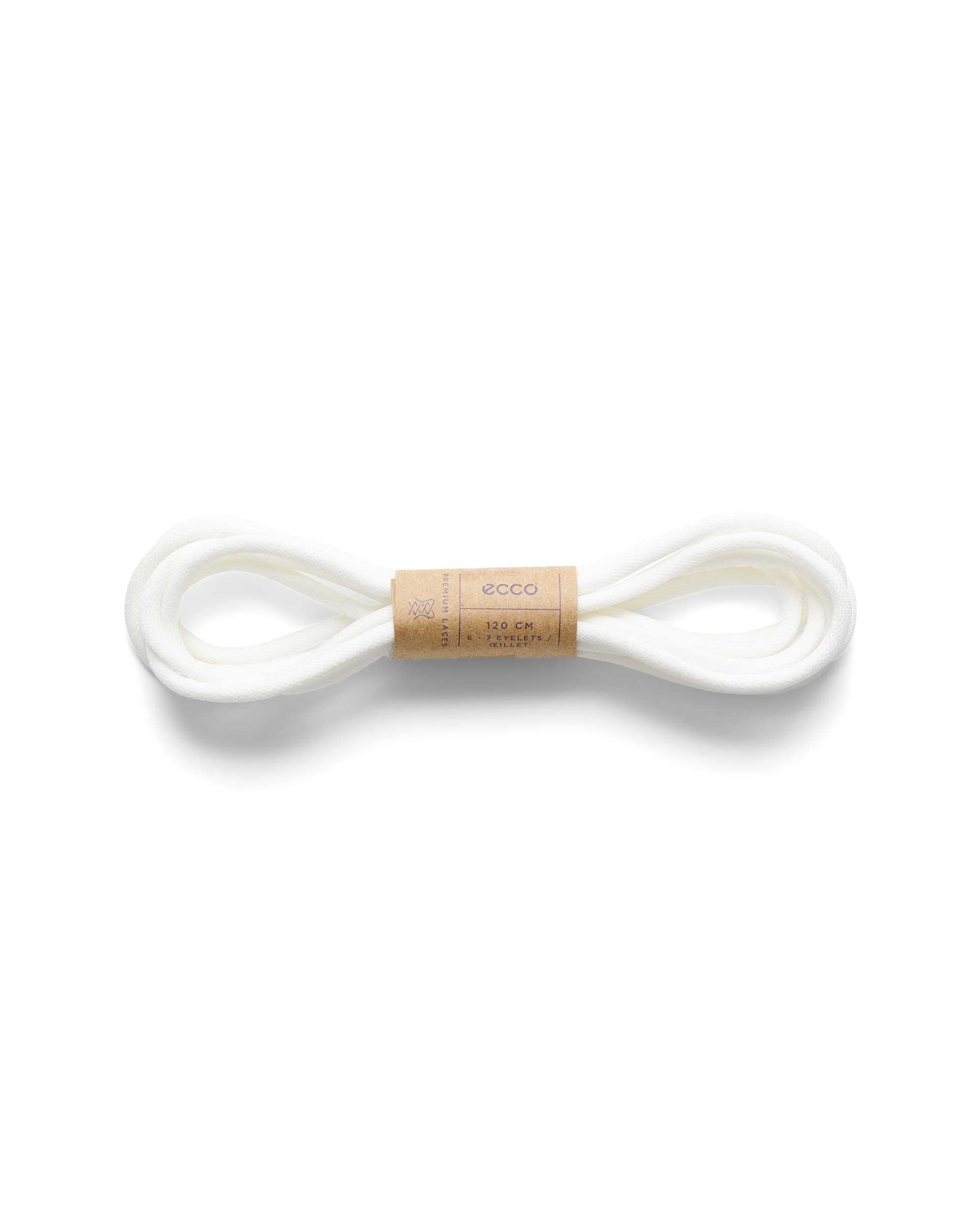 Sportovní kulaté tkaničky ECCO® Sporty Round - Bílá - Main