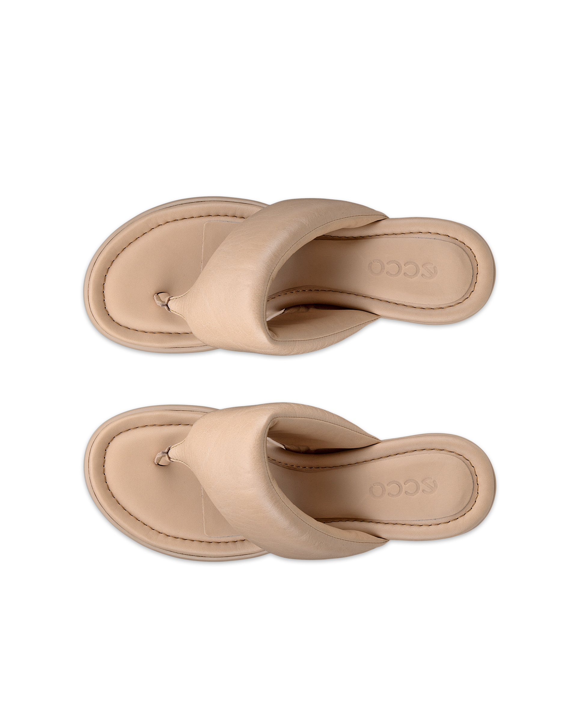 ECCO Sculpted LX 55 ウィメンズ レザーヒールサンダル - ブラウン - Top left pair