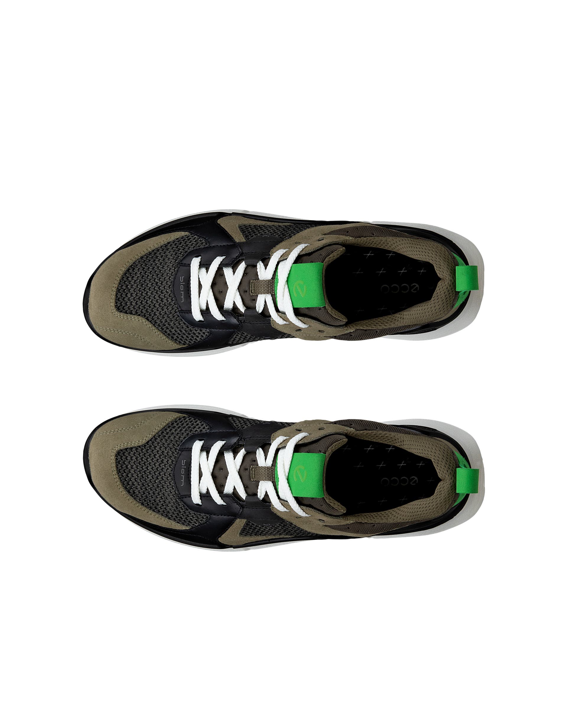 Men's ECCO® BIOM 2.2 Suede Sneaker - Green - Top left pair