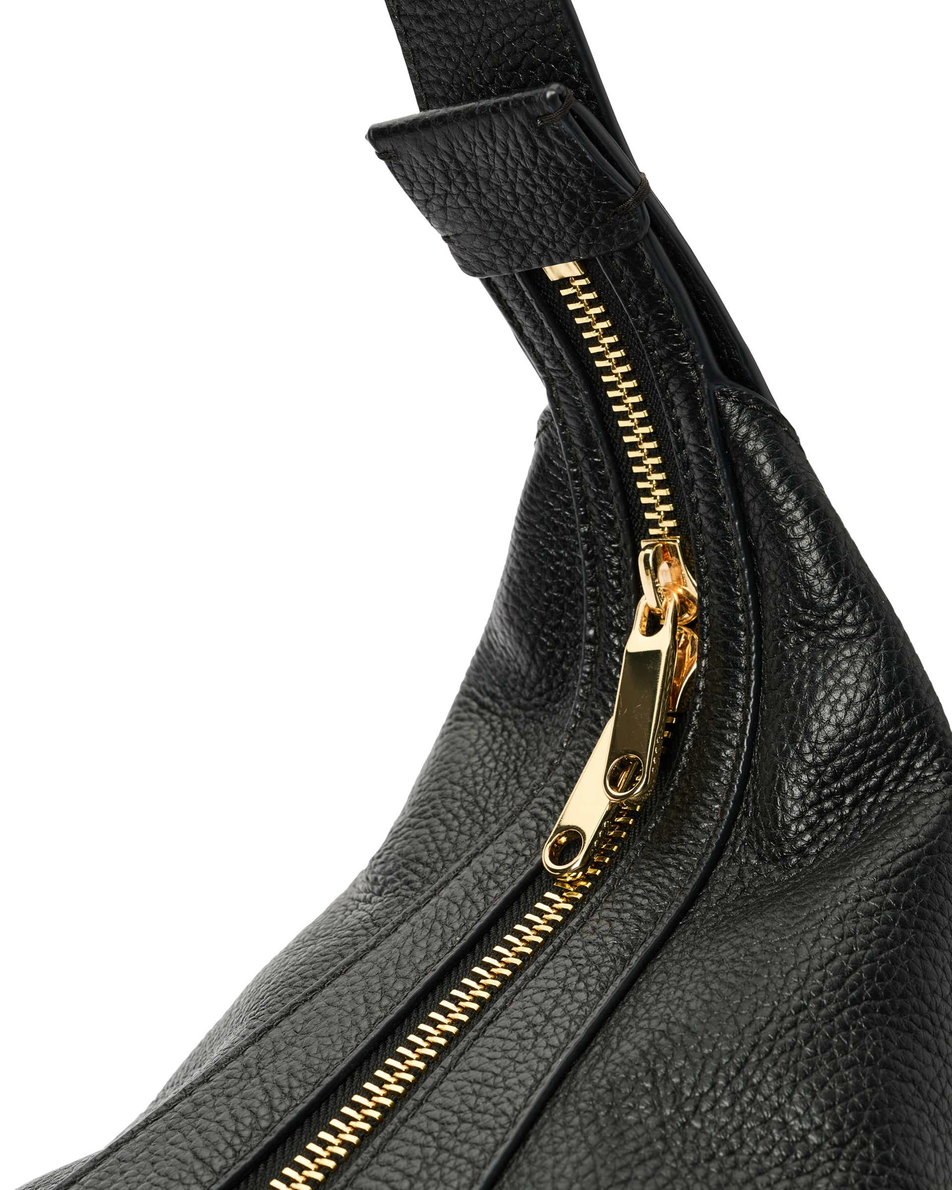 ECCO® Fortune Leather Shoulder Bag - Black - Detail-1